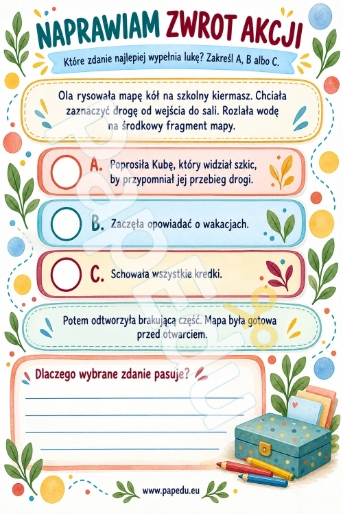 Historia w sześciu kadrach - gotowe zajęcia językowe na Dzień Kropki - PDF do druku 7-8 lat 00423-historia-w-szesciu-kadrach-dzien-kropki-7-8-2