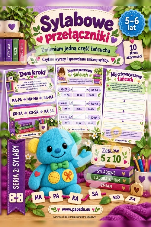 Sylabowe przełączniki — zmieniam jedną część łańcucha - PDF do druku 5–6 lat 00604-sylabowe-przelaczniki-zmieniam-jedna-czesc-lancucha-1