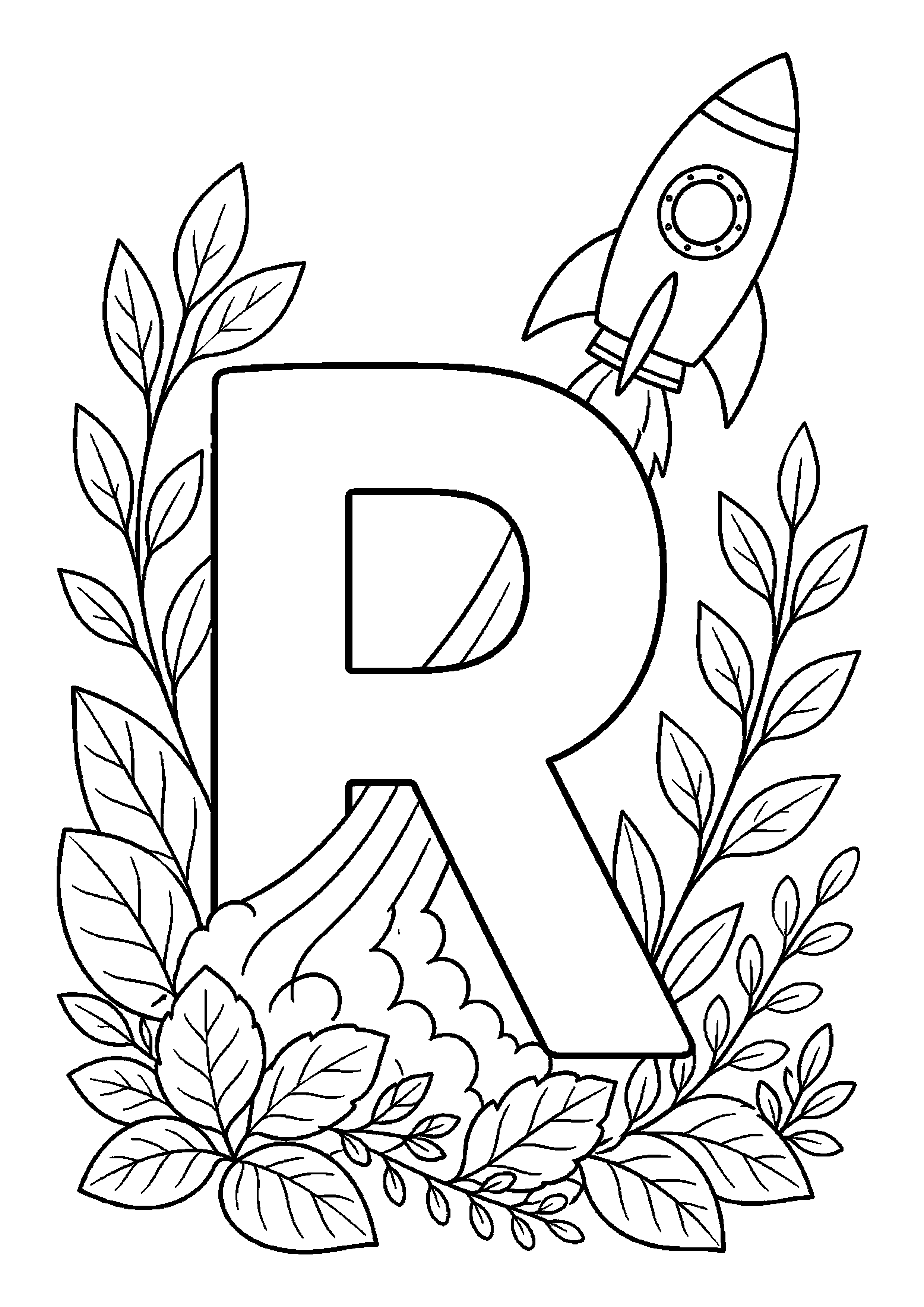 Litera r z rakietą – zachęca do nauki