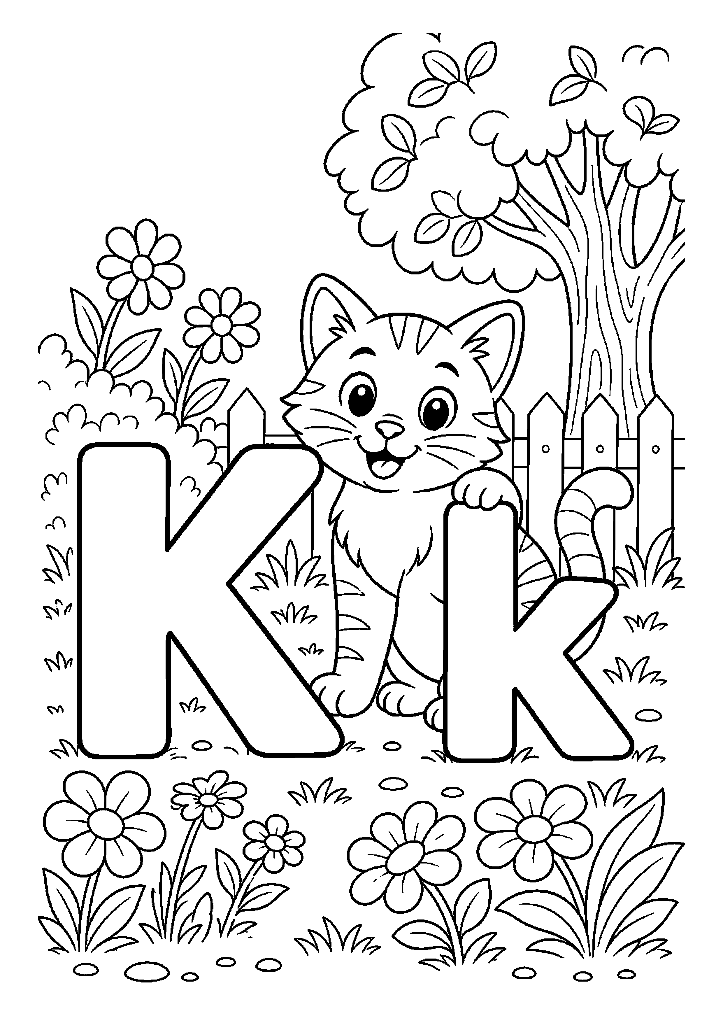 Litera k z kotem – pokazuje wielką i małą literę