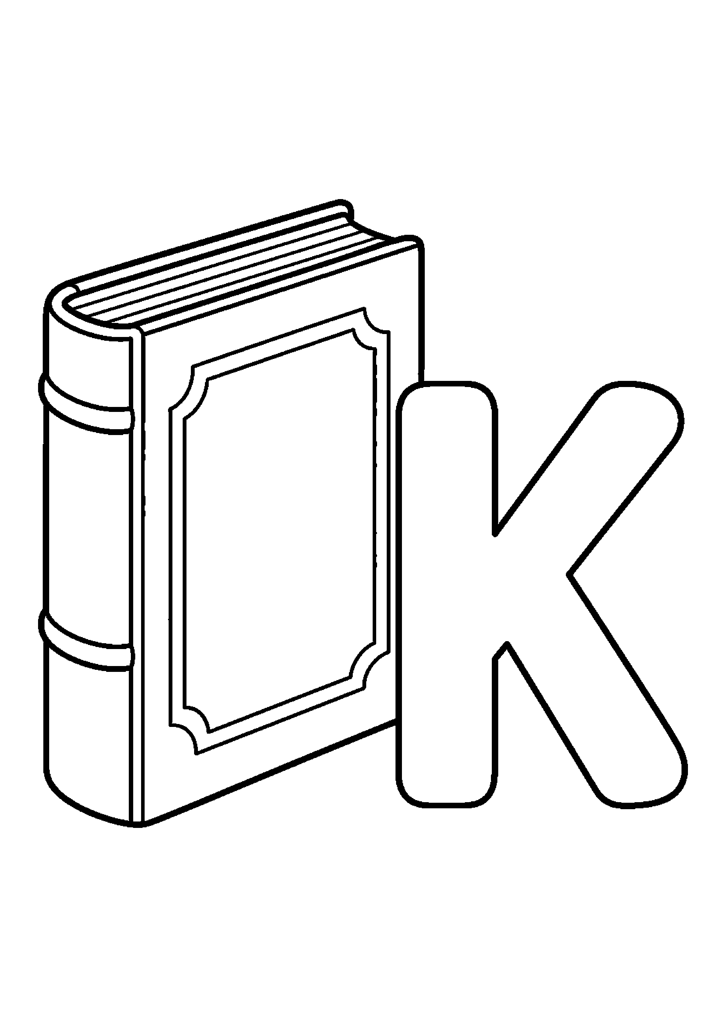 Książka obok litery k