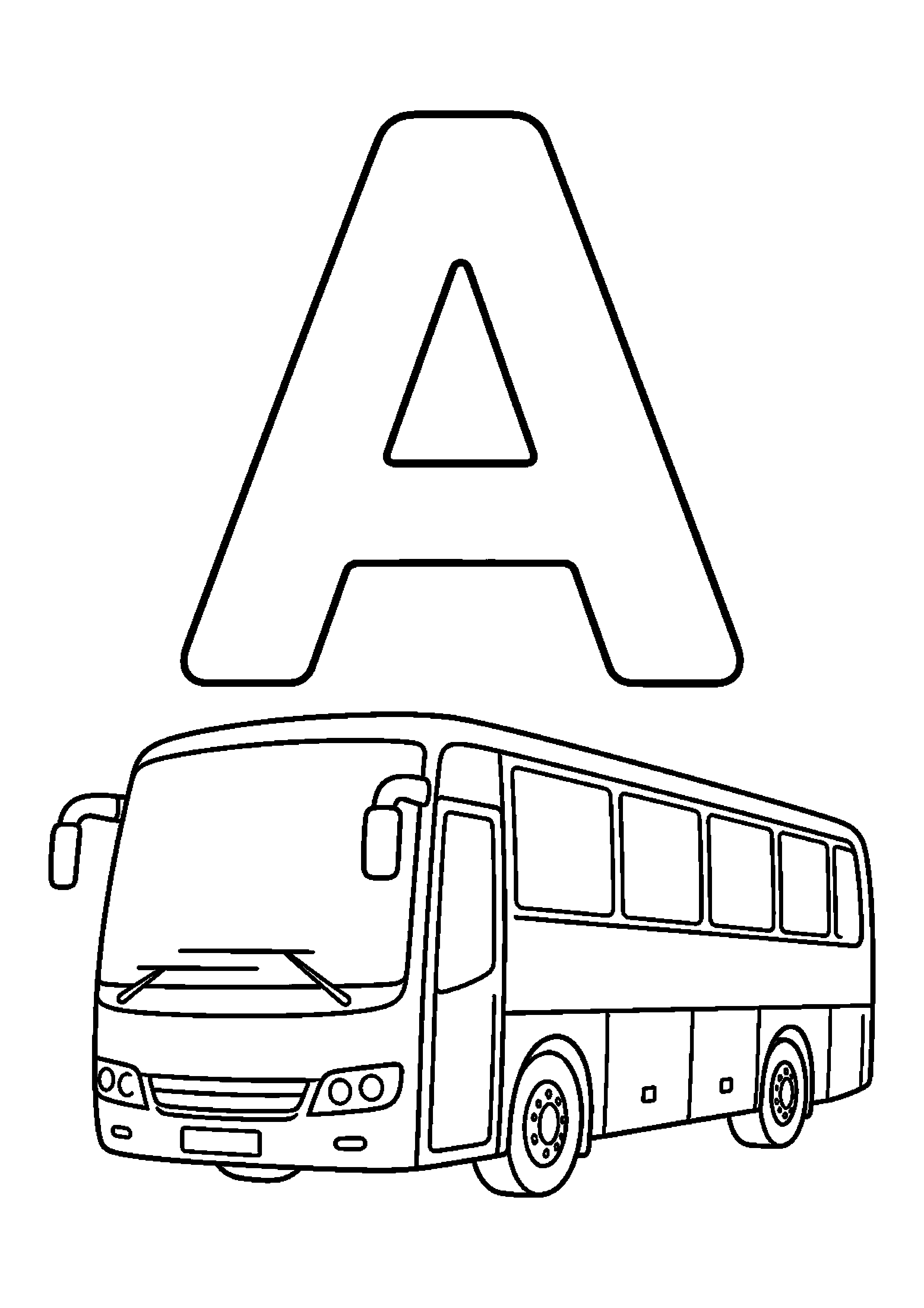 Duża litera a i autobus
