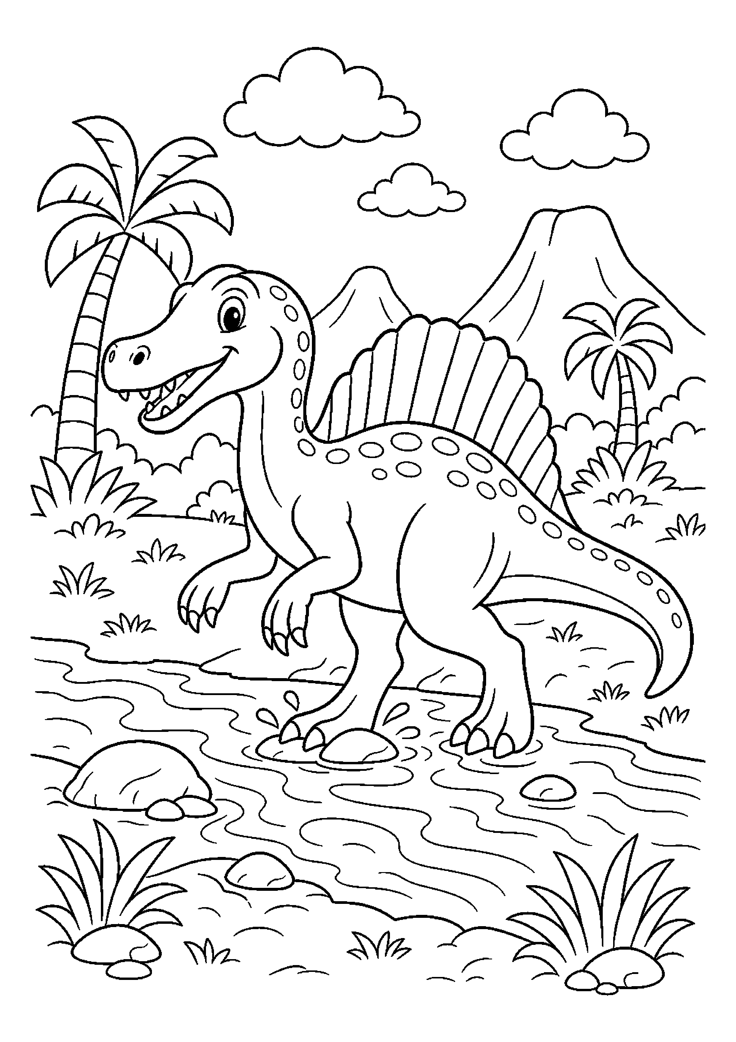 Spinozaur na prehistorycznej łące