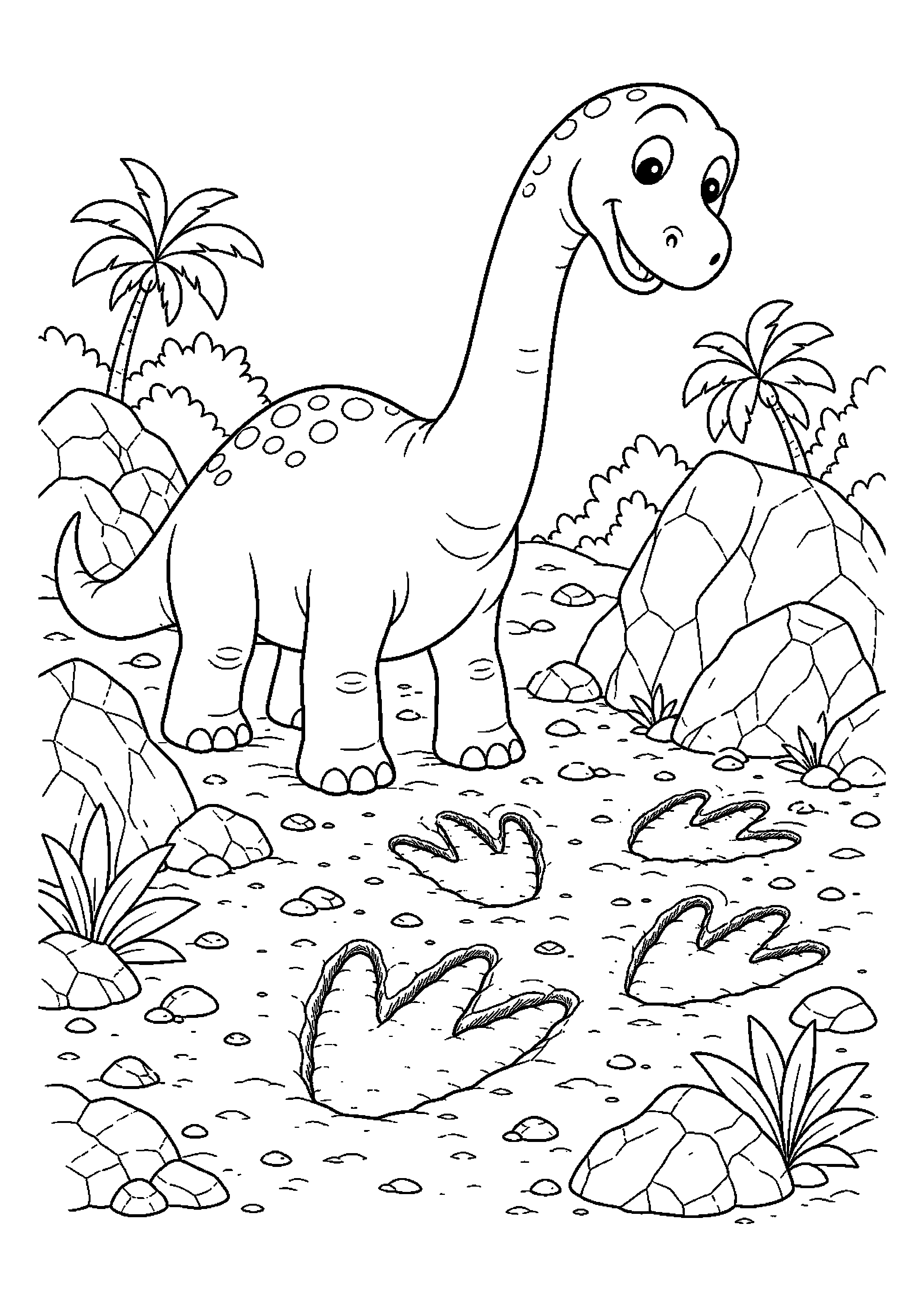 Brachiozaur w ciekawej scenerii