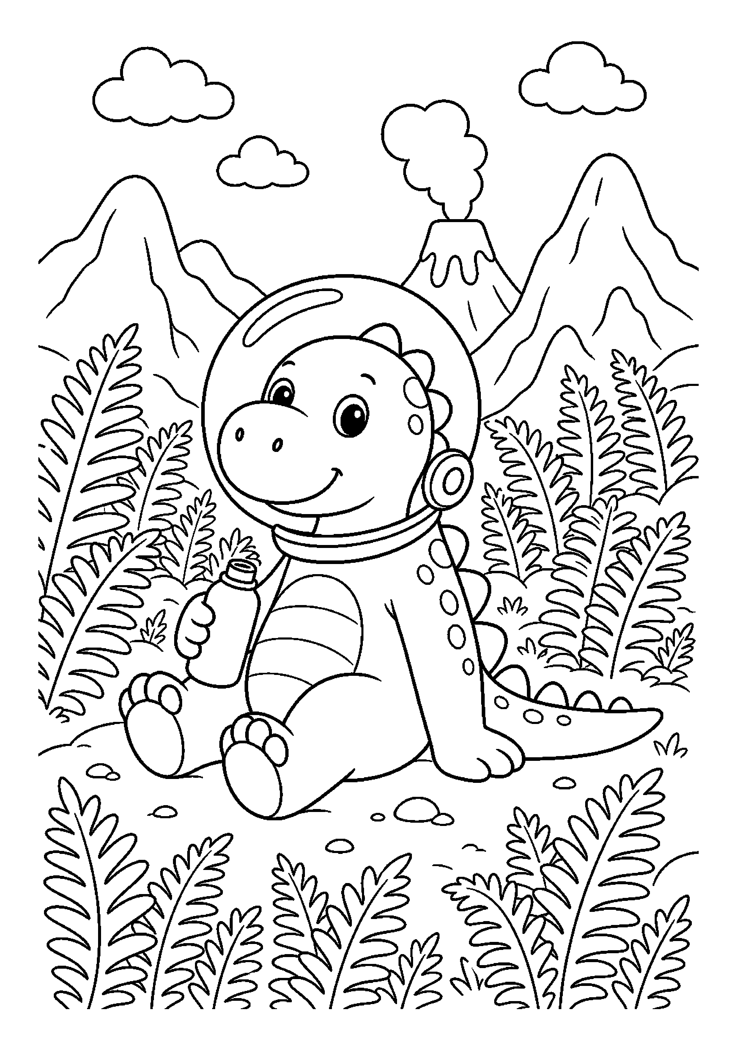 Dinozaur astronauta – odpoczywa