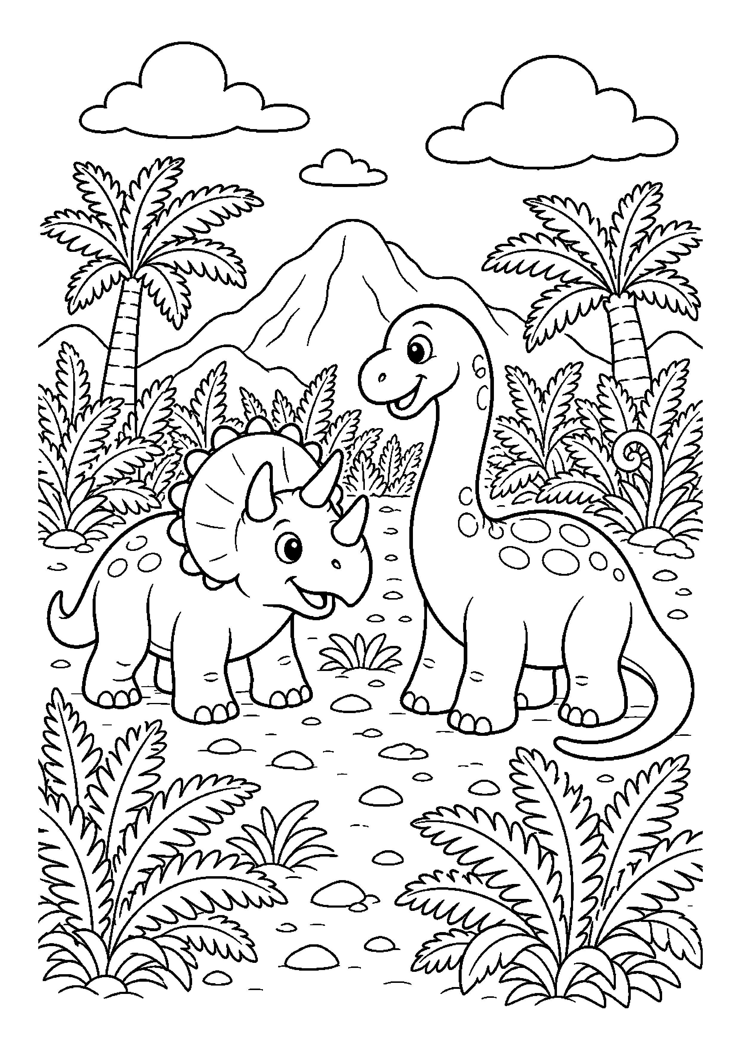 Triceratops w ciekawej scenerii