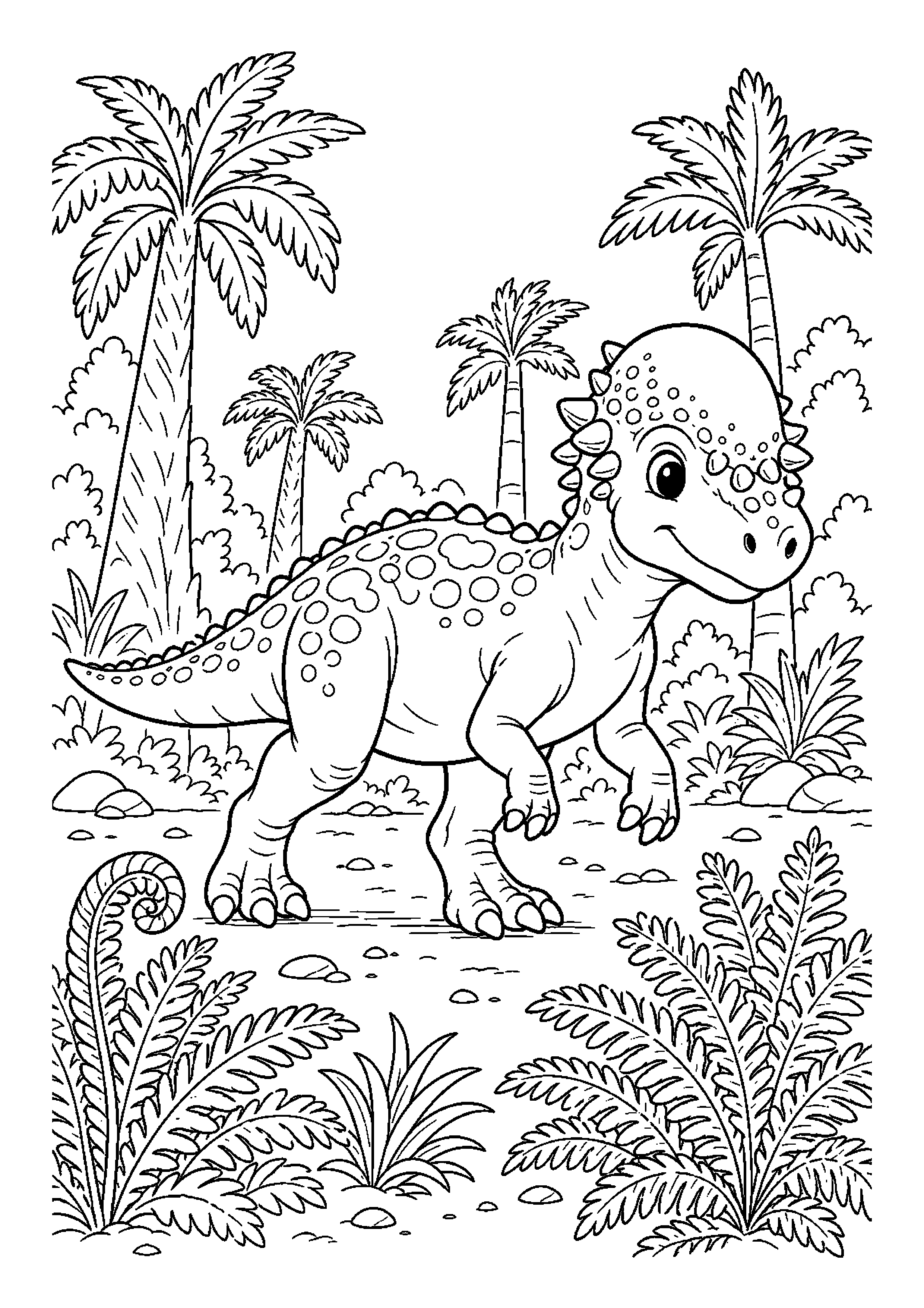 Pachycefalozaur w ciekawej scenerii