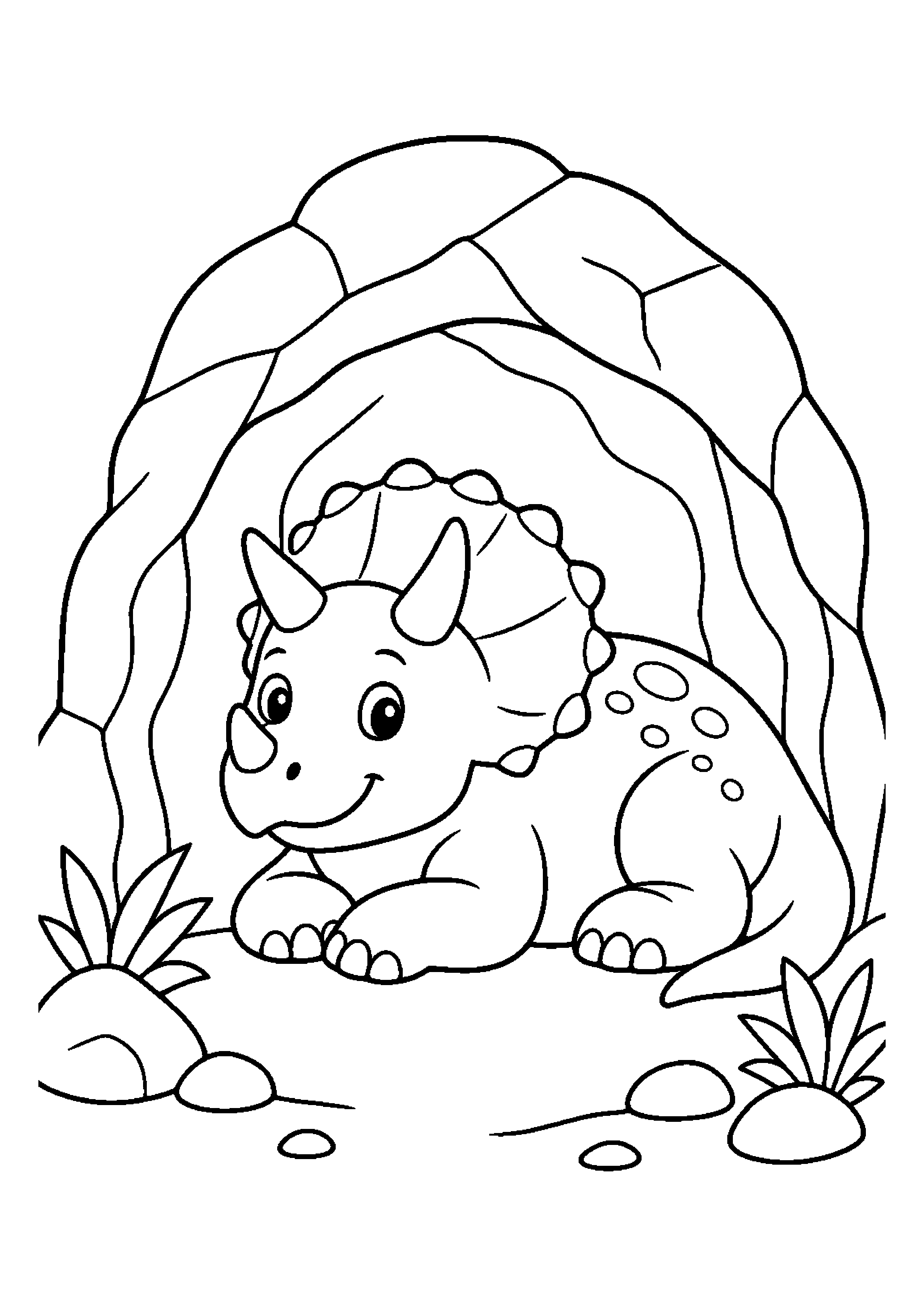 Triceratops w jaskini