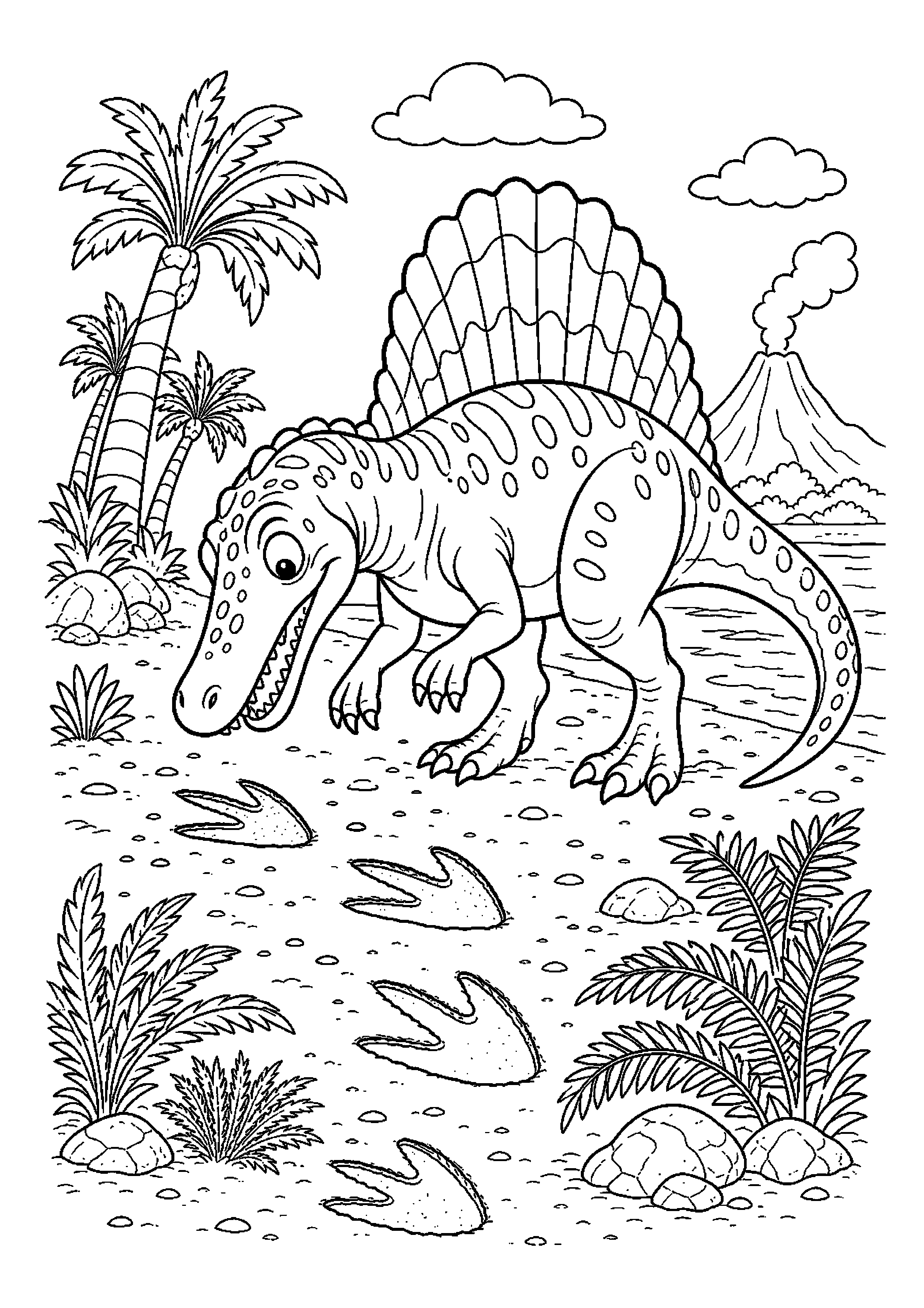 Spinozaur w ciekawej scenerii