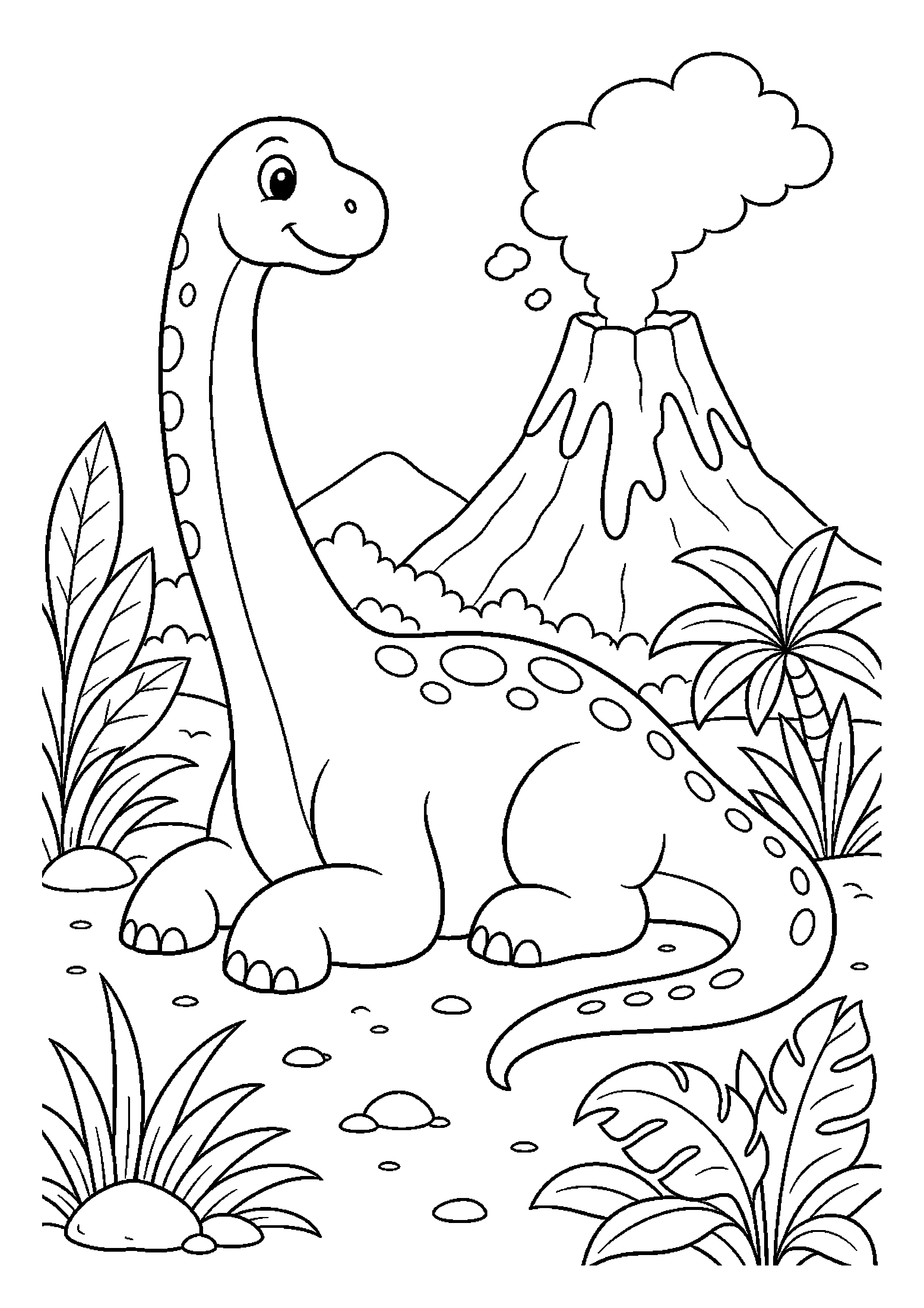 Brachiozaur w ciekawej scenerii