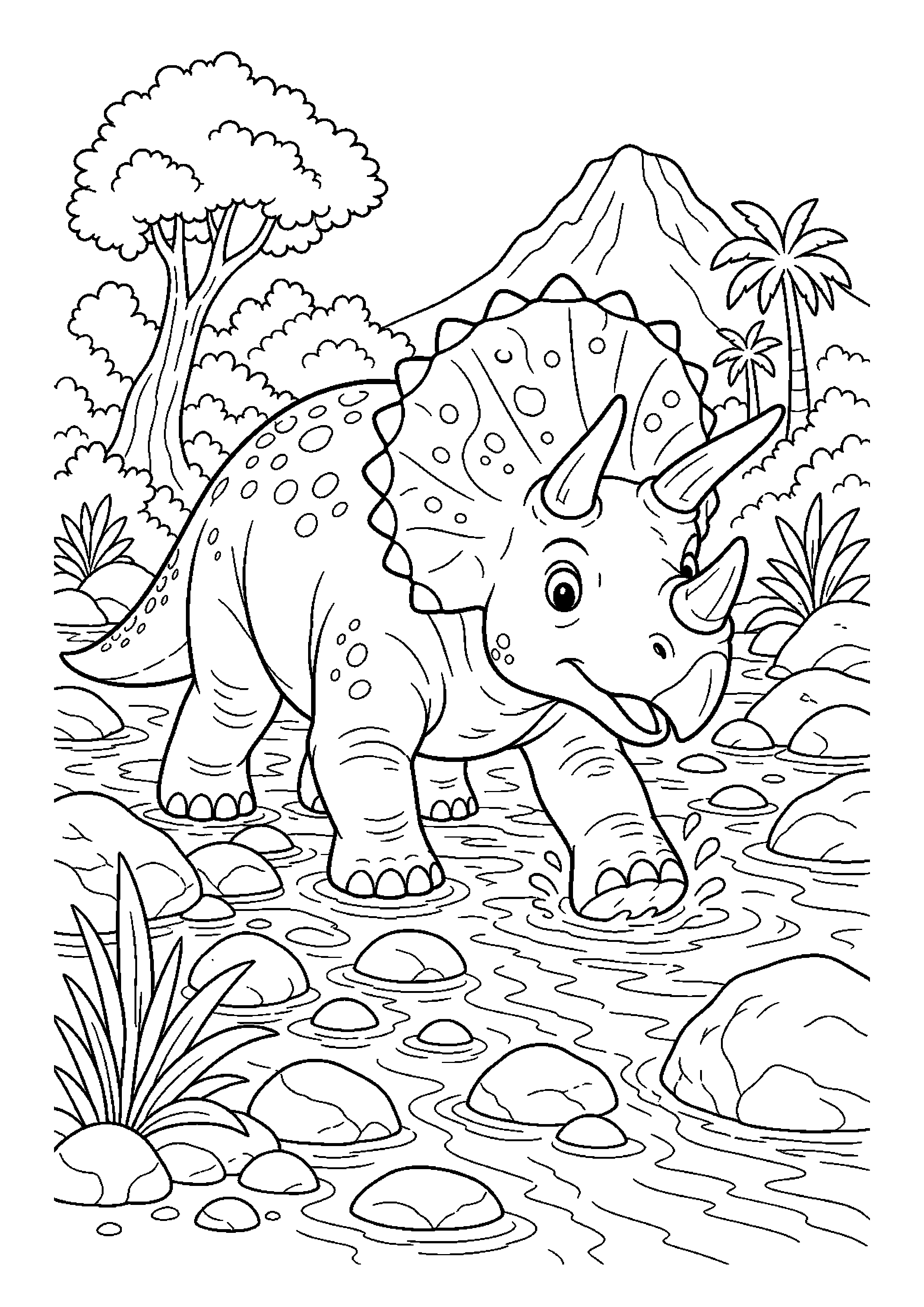 Triceratops wśród skał