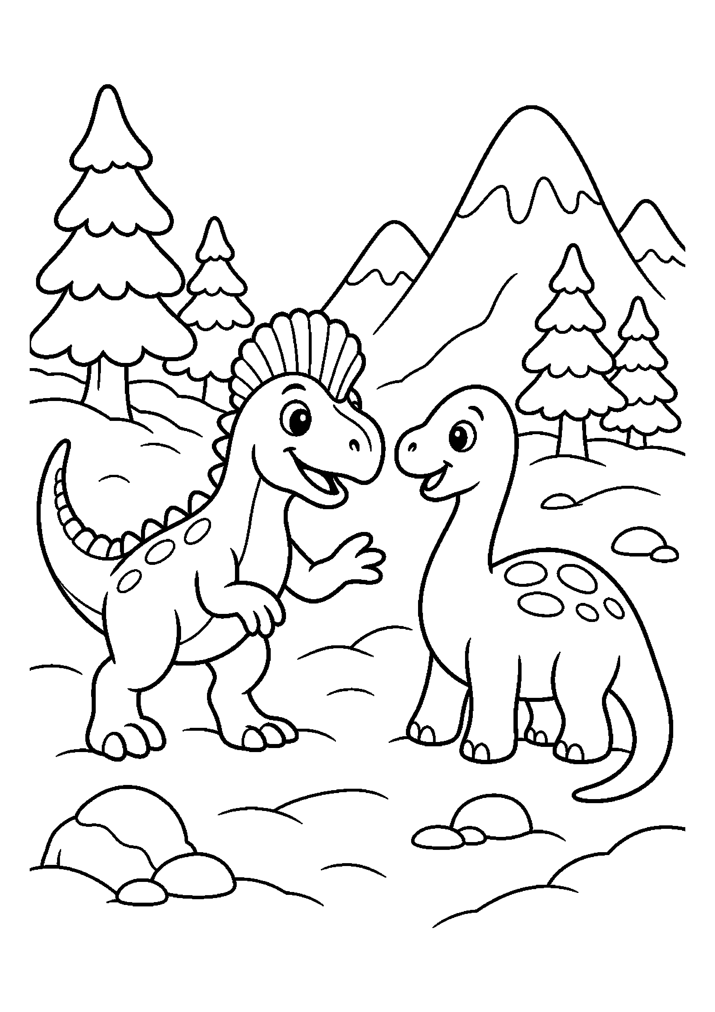 Kriolofozaur spotyka drugiego dinozaura