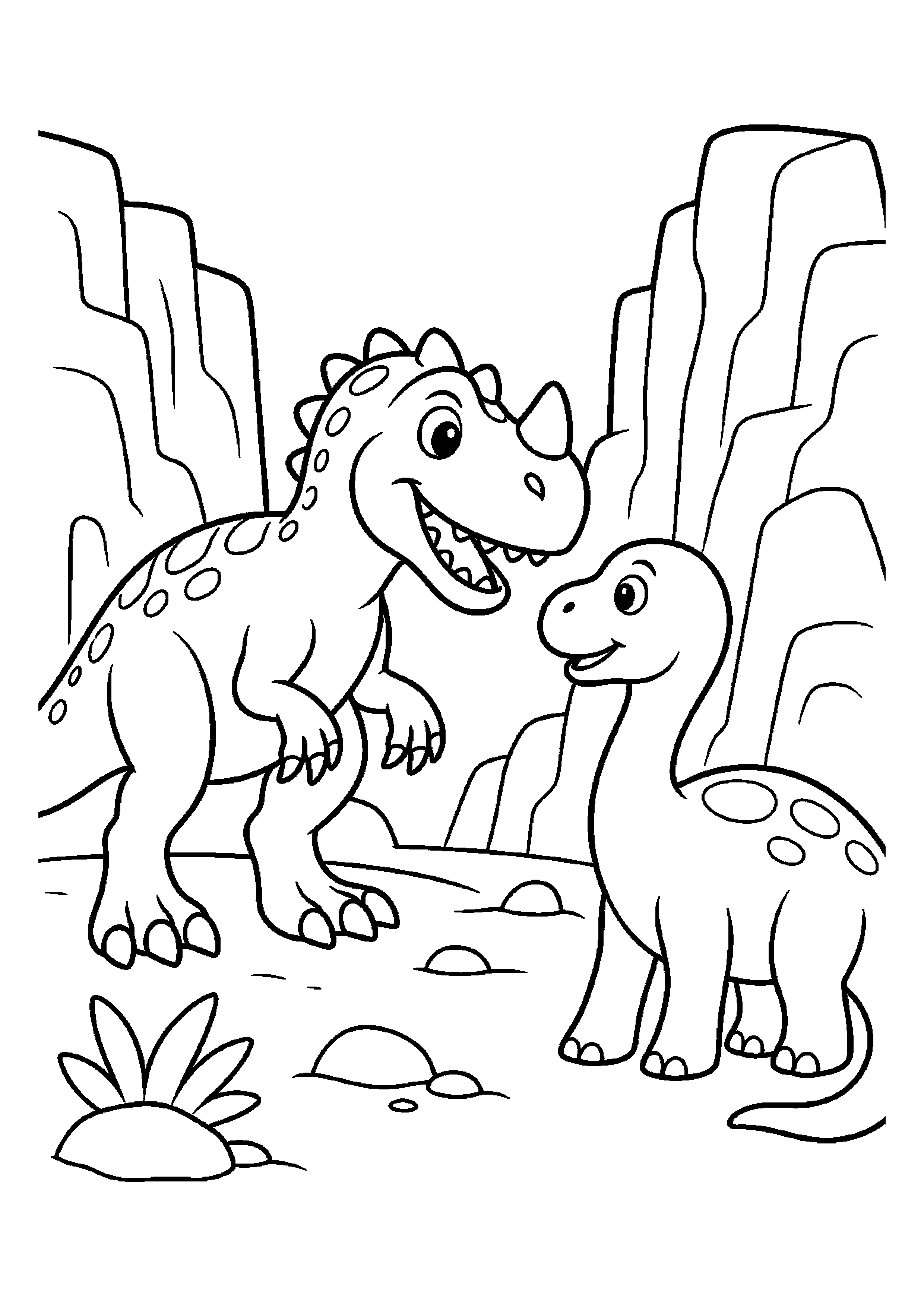 Ceratozaur spotyka drugiego dinozaura