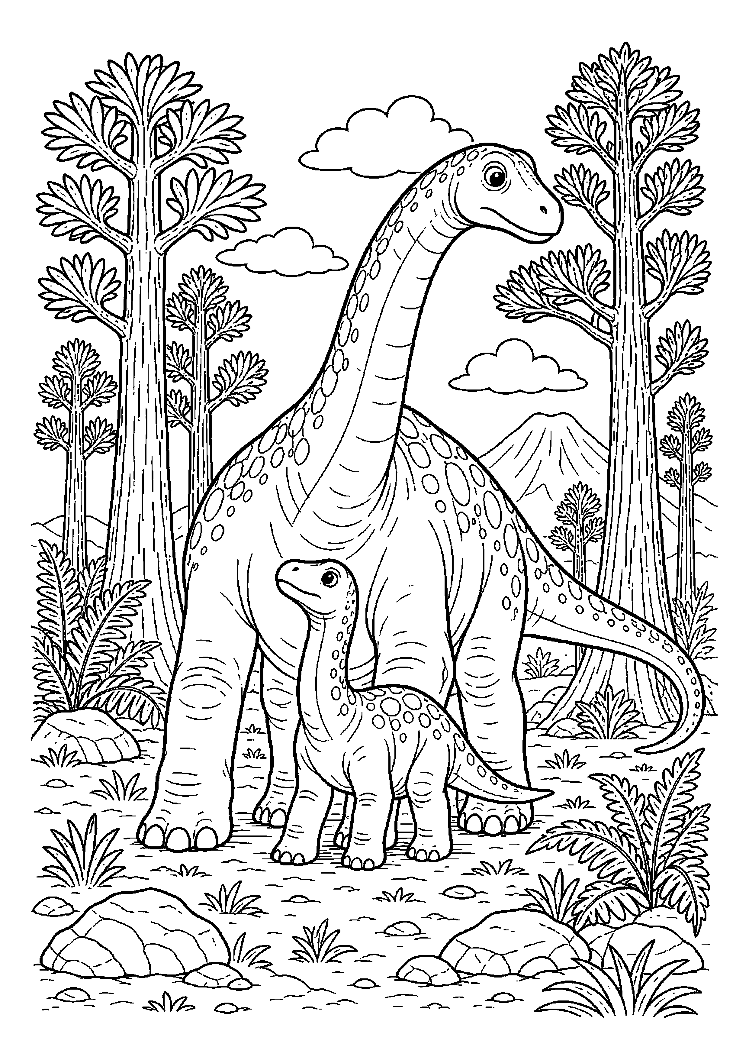Kamarazaur chroni młodego dinozaura