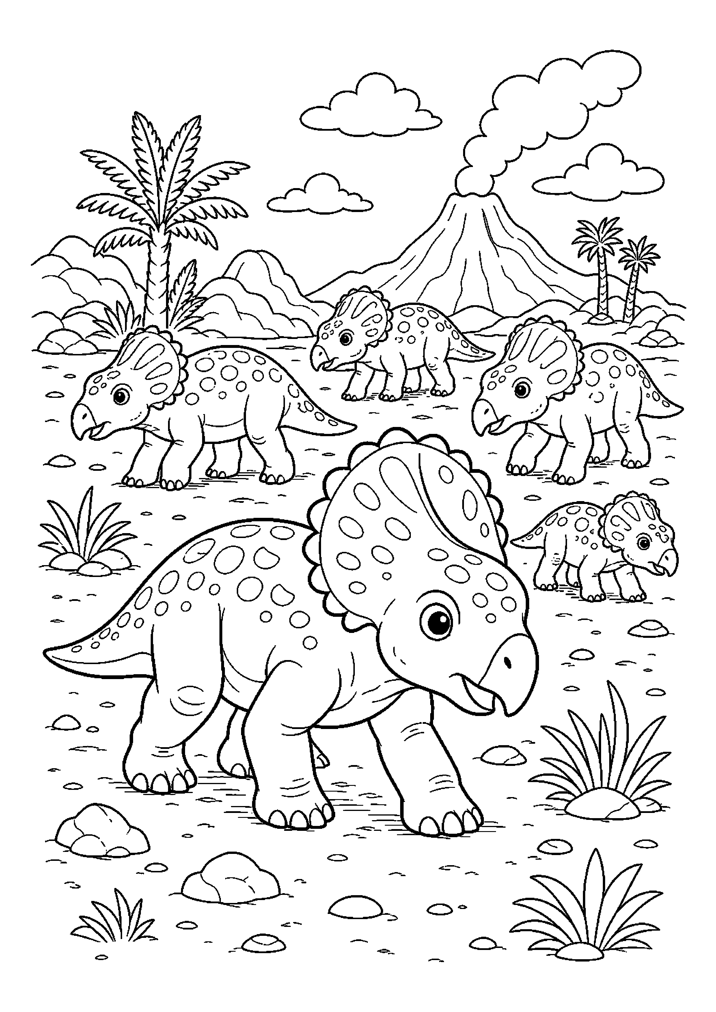 Protoceratops wędruje razem ze stadem