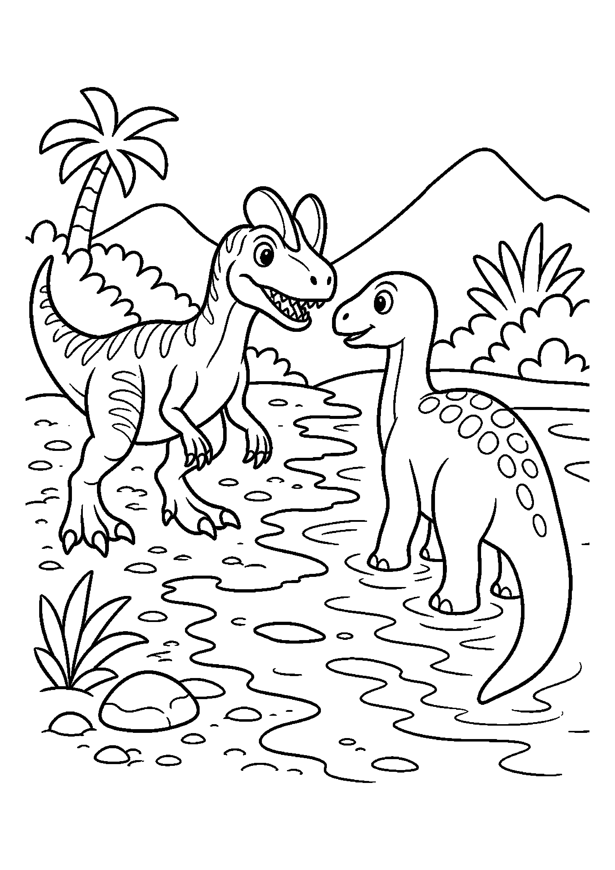 Dilofozaur spotyka drugiego dinozaura