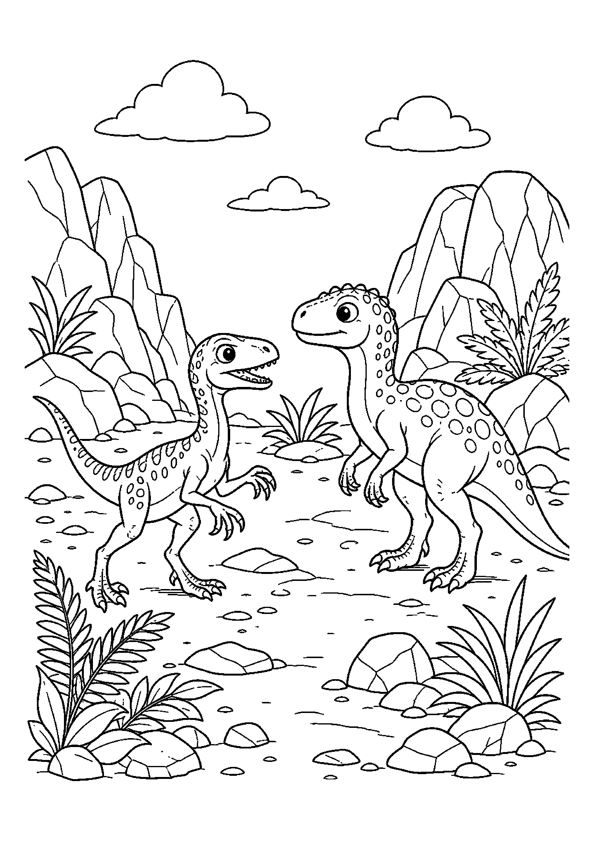 Kompsognat spotyka drugiego dinozaura