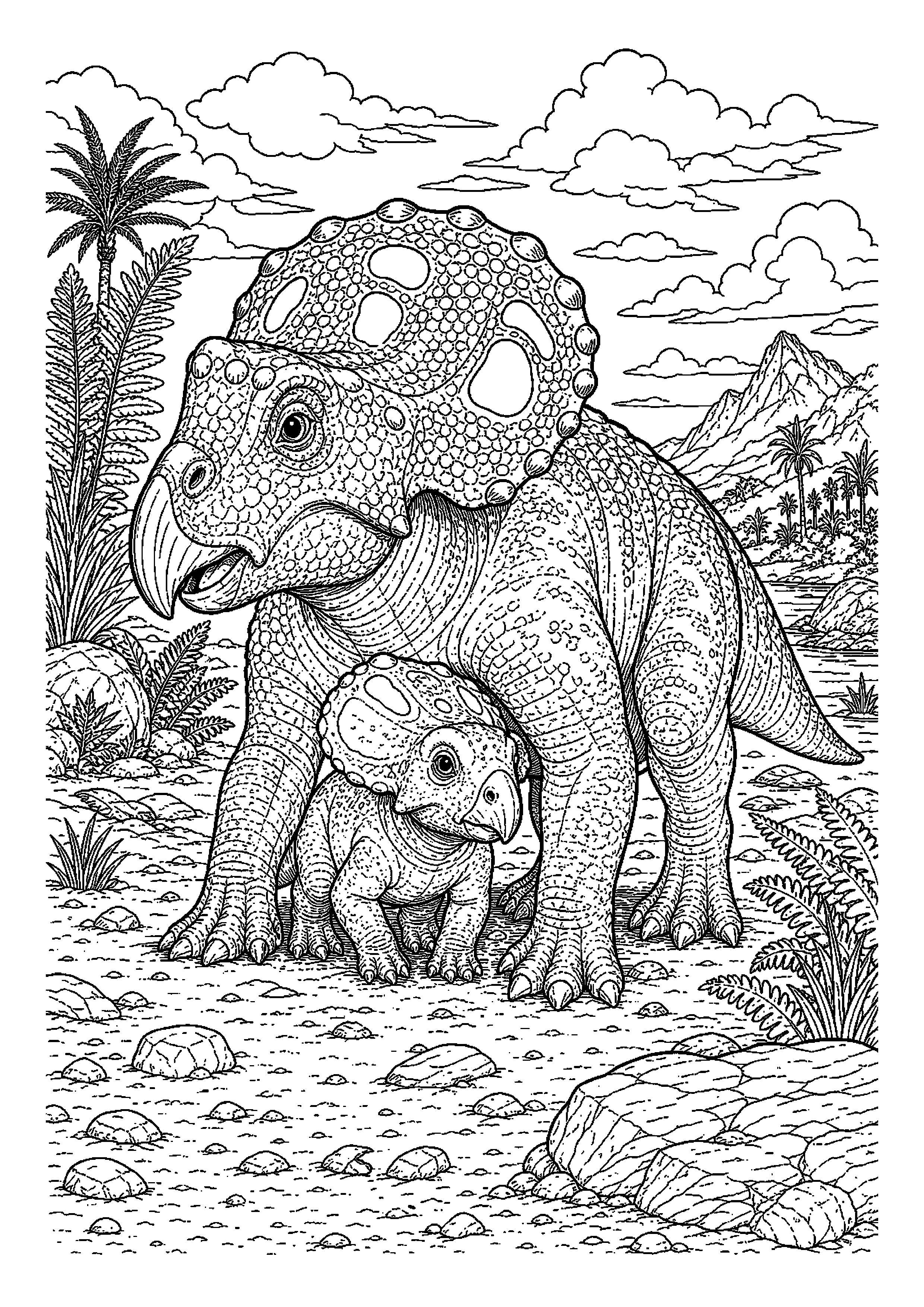 Protoceratops chroni młodego dinozaura