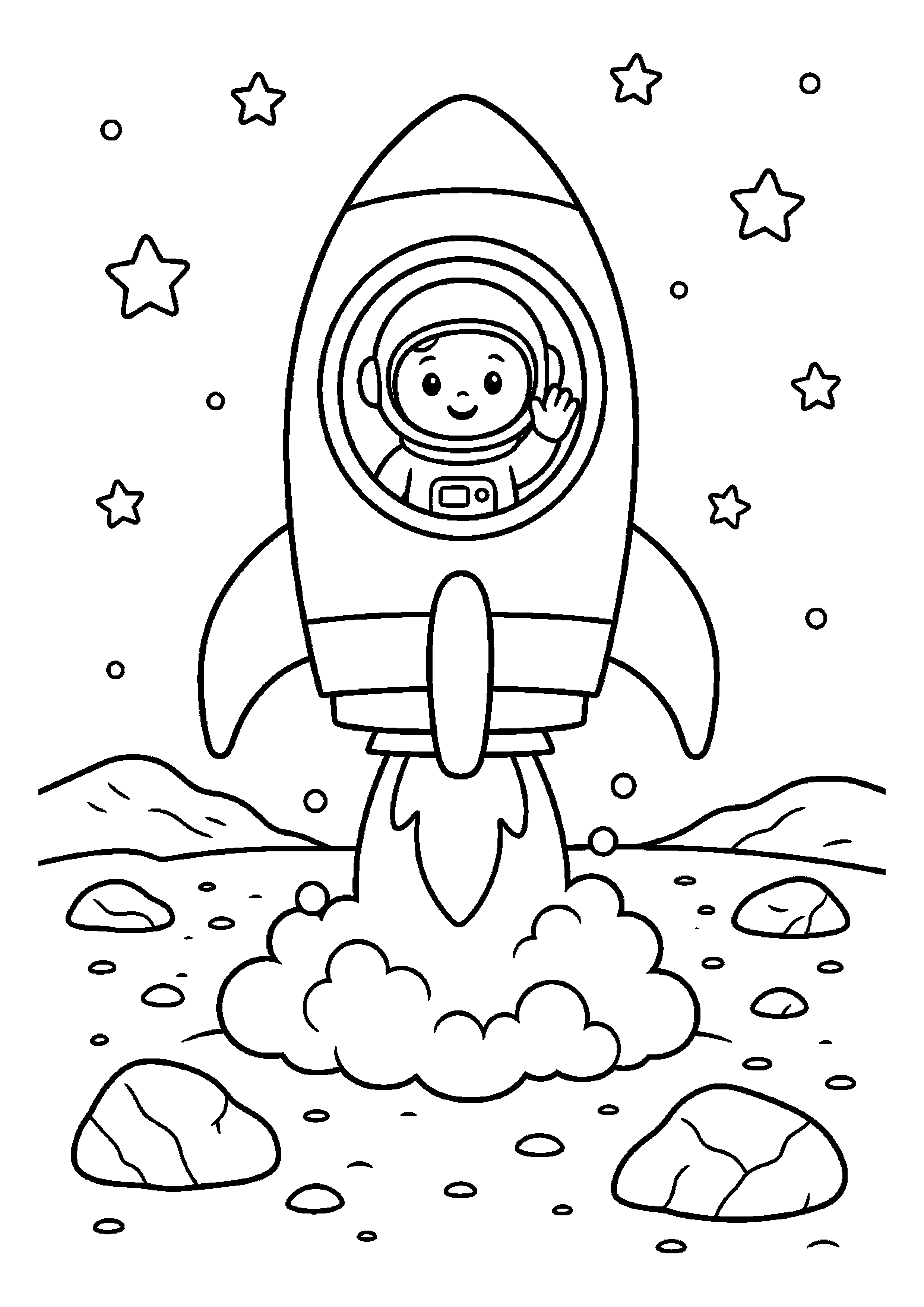 Astronauta w ciekawej scenerii