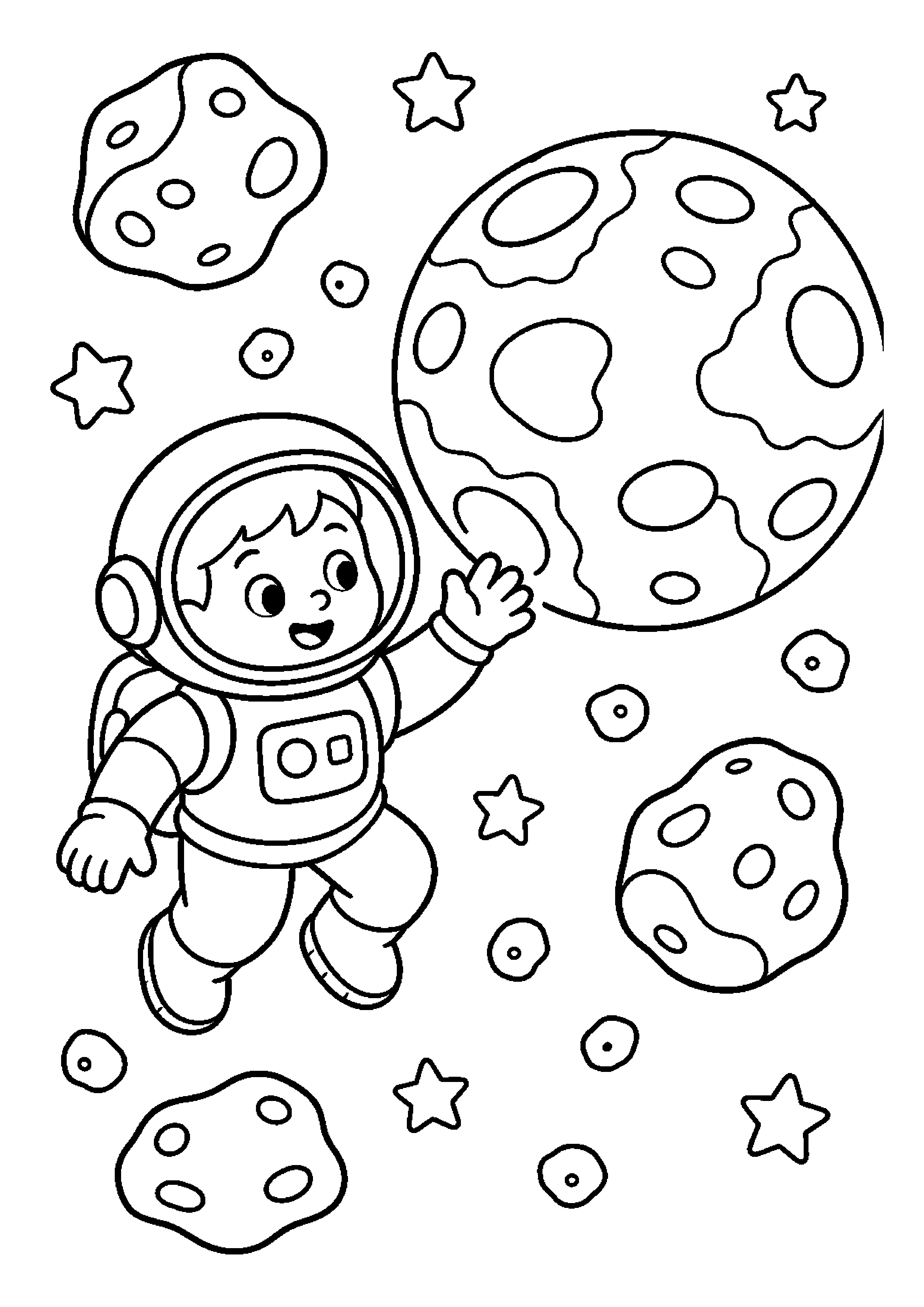 Astronauta podczas niezwykłej przygody