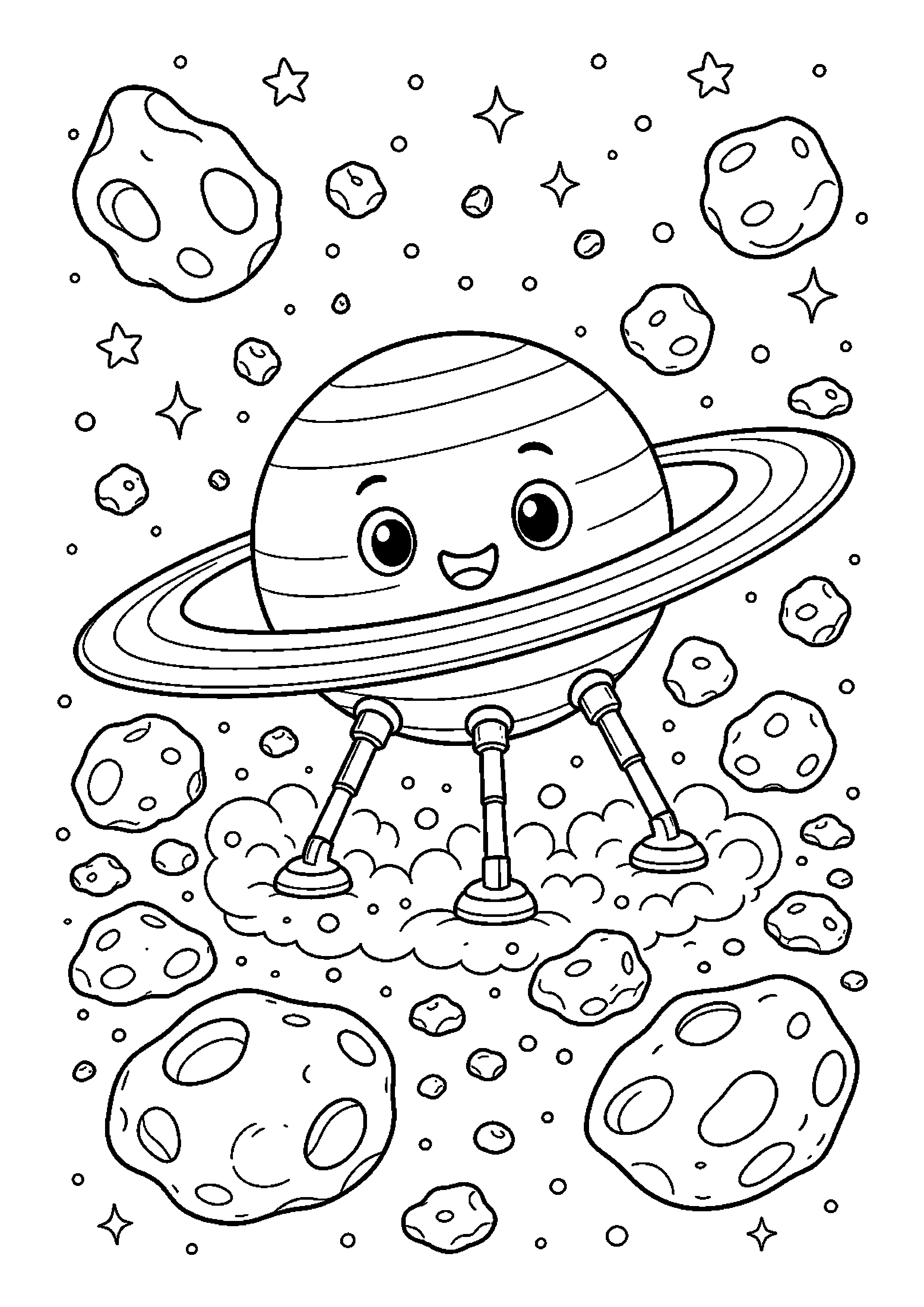Saturn w ciekawej scenerii