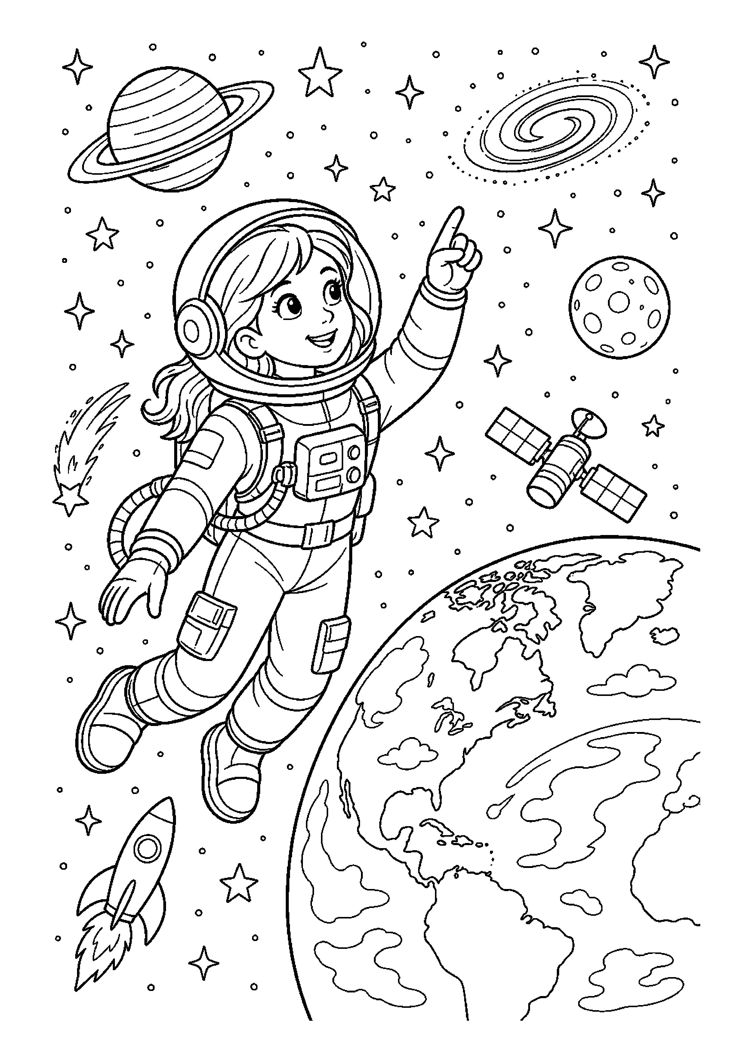 Astronautka nad planetą Ziemią
