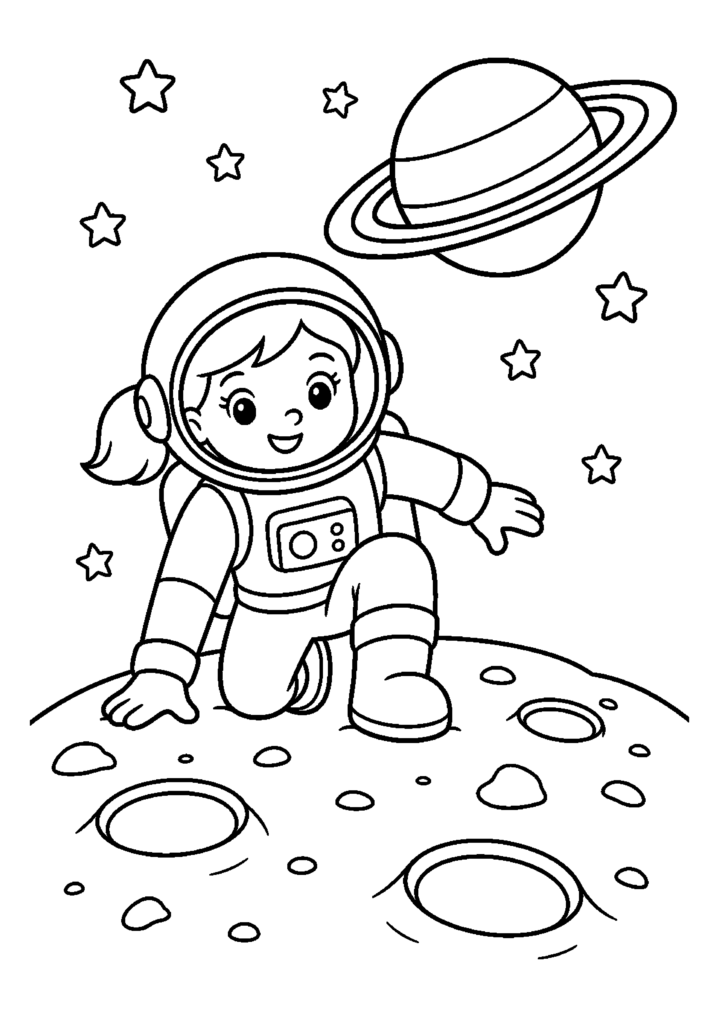 Astronautka w ciekawej scenerii