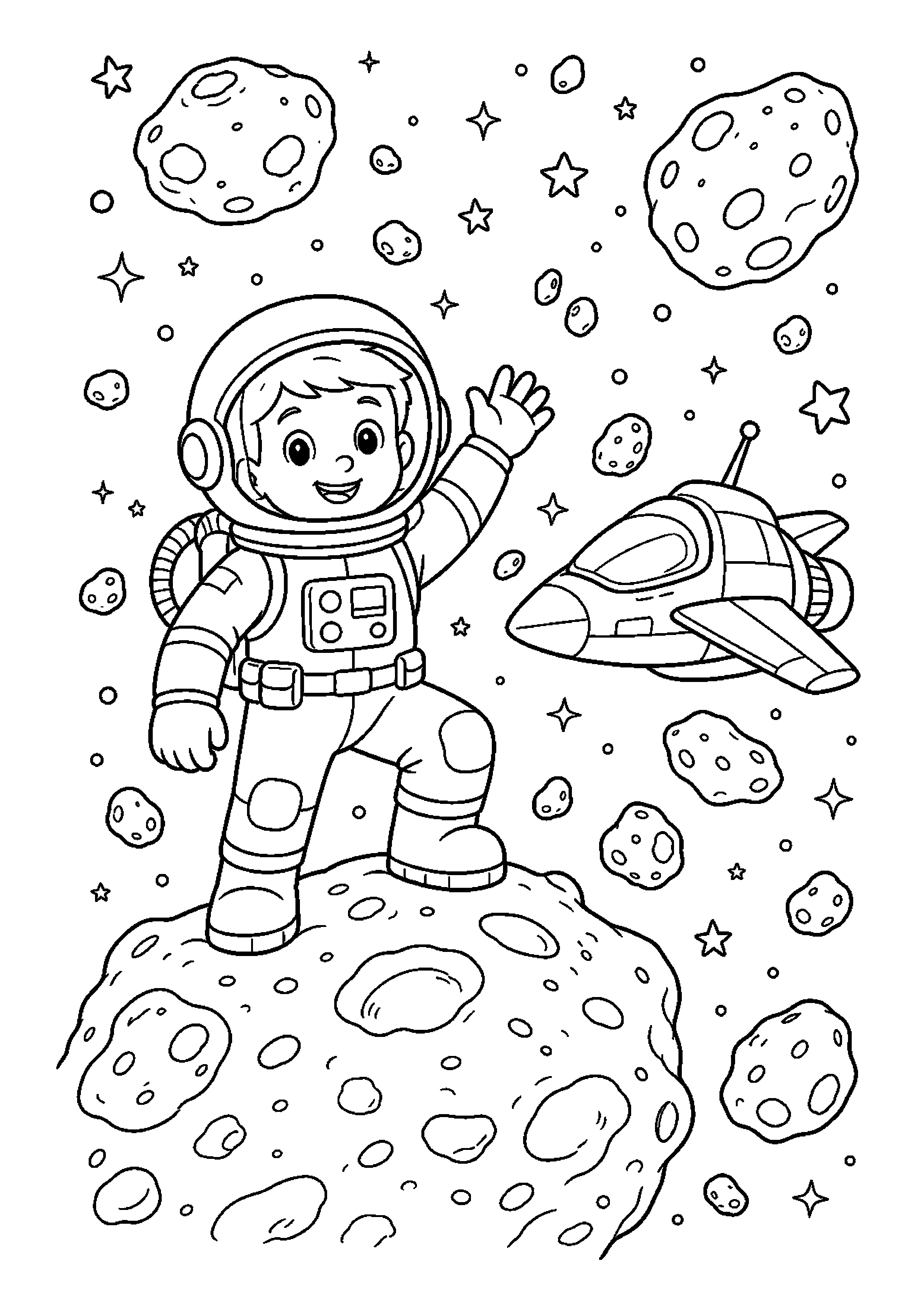 Astronauta w pasie asteroid