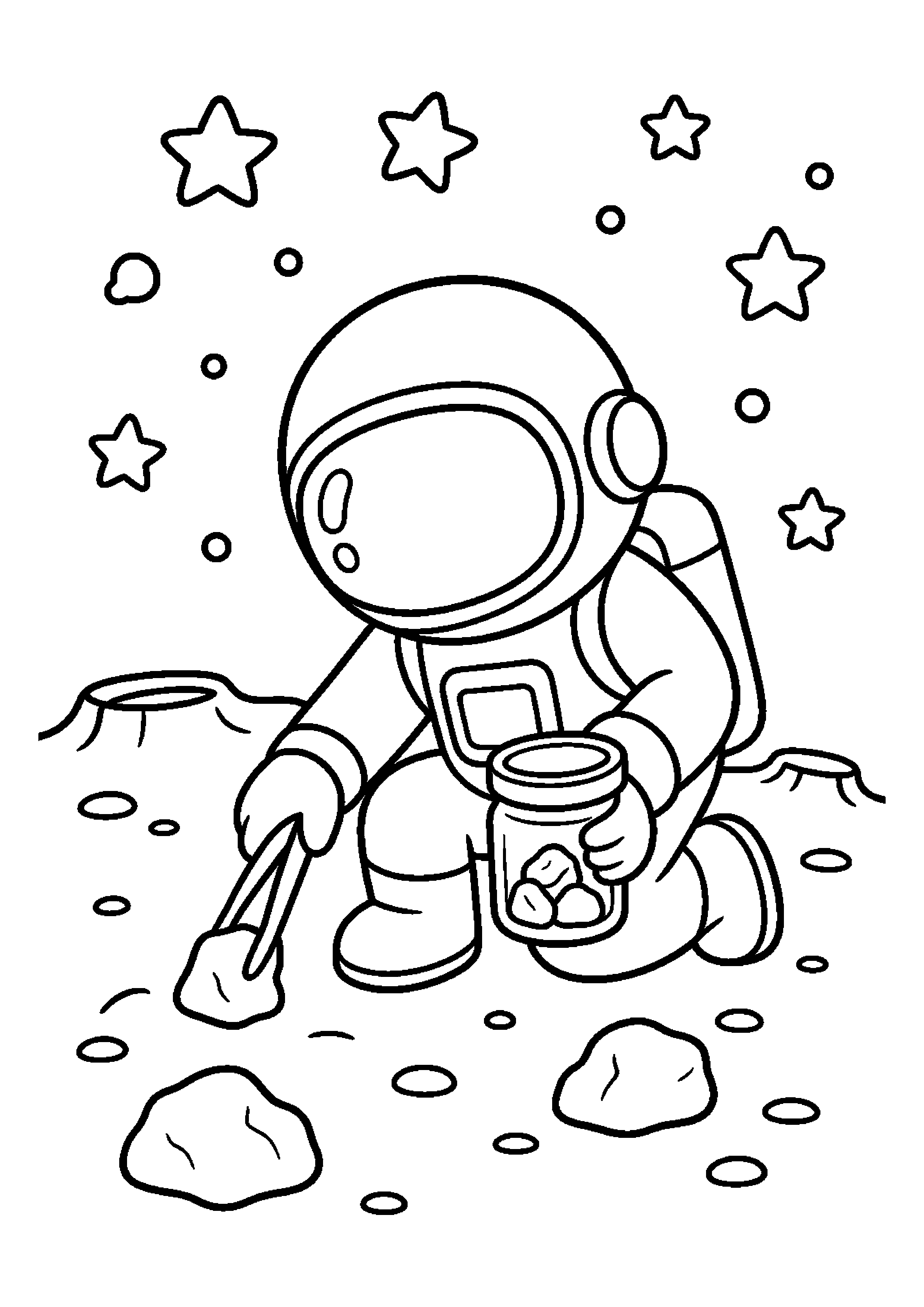 Astronauta w ciekawej scenerii