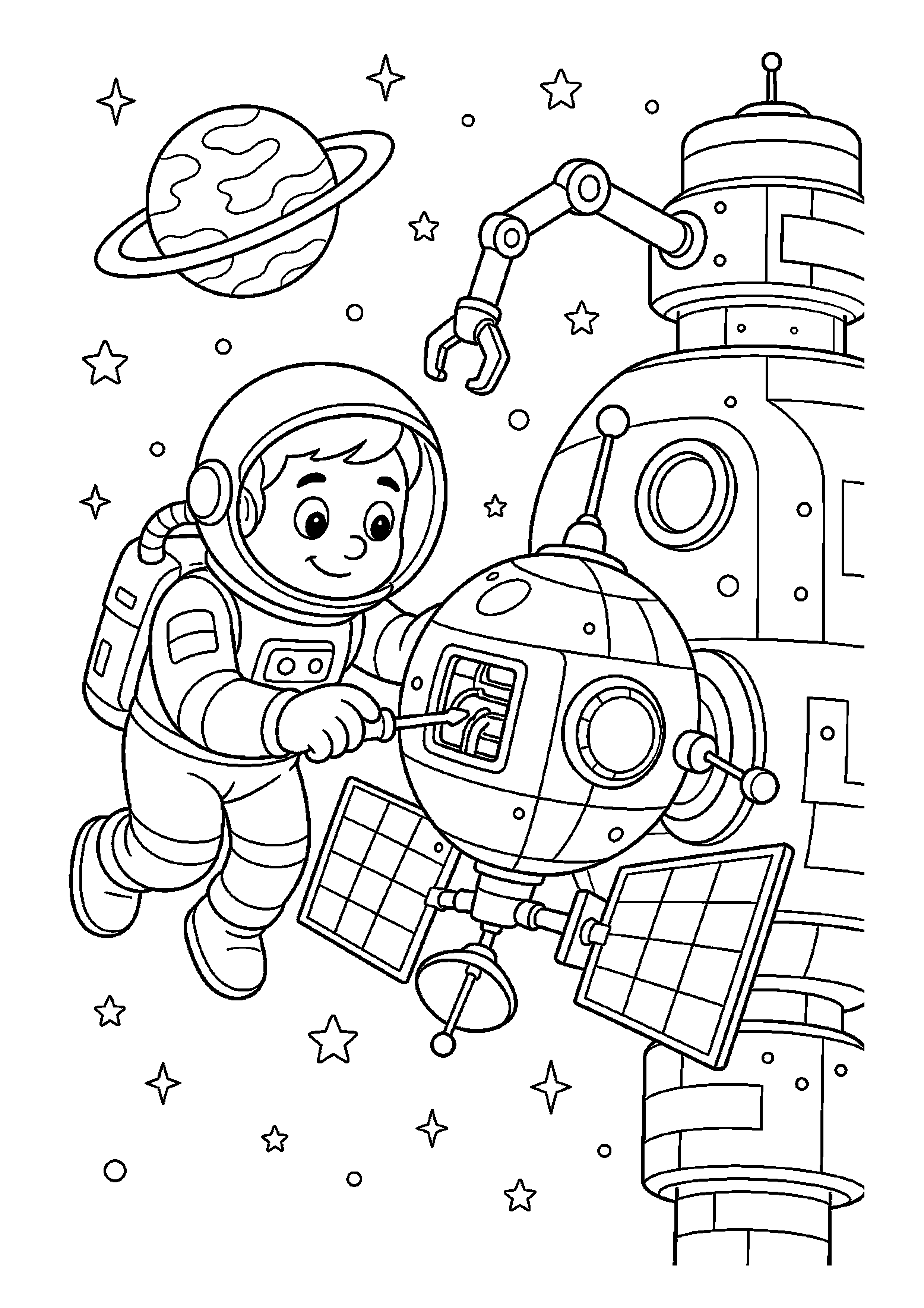 Astronauta podczas niezwykłej przygody