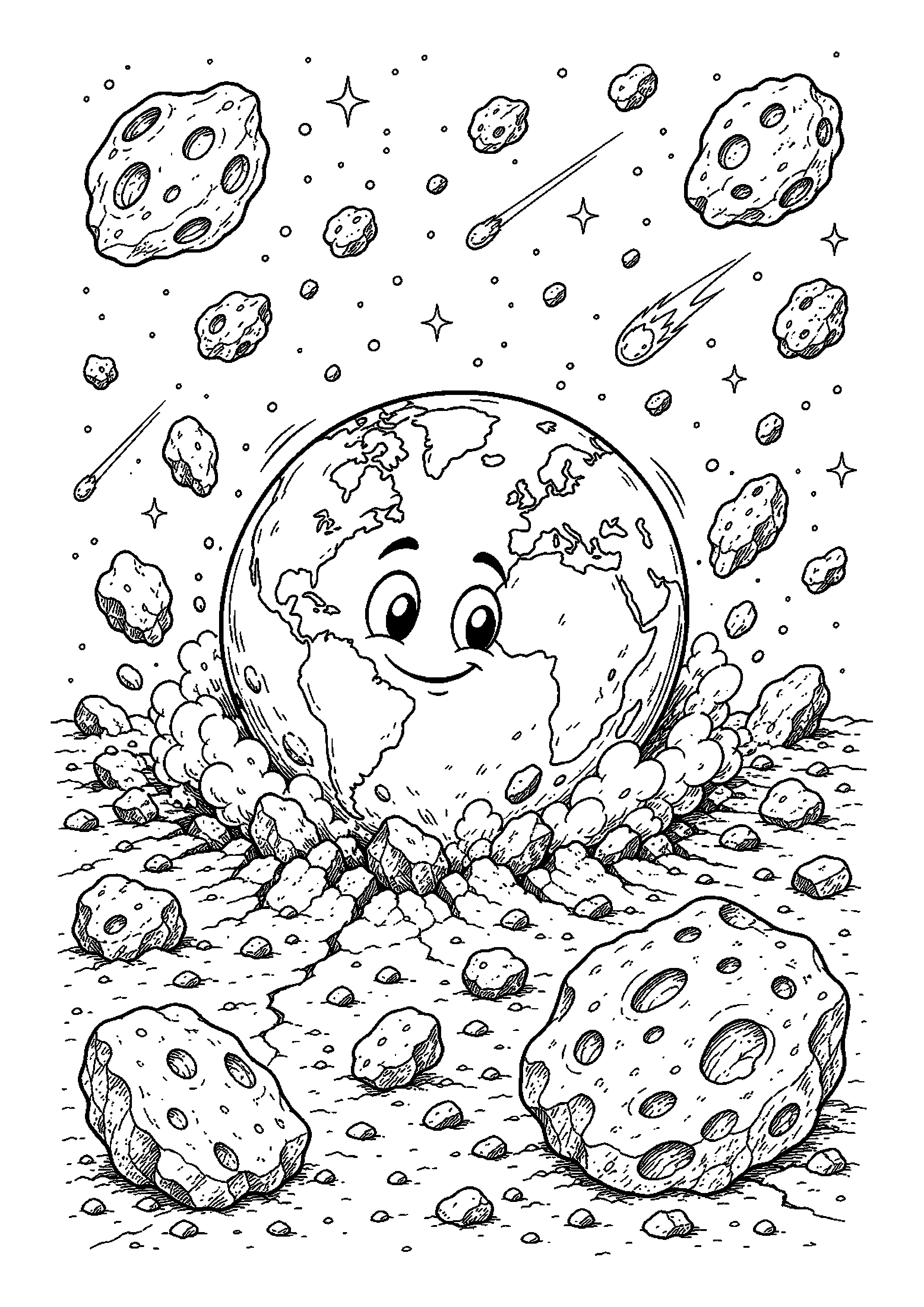 Planeta ziemia w pasie asteroid