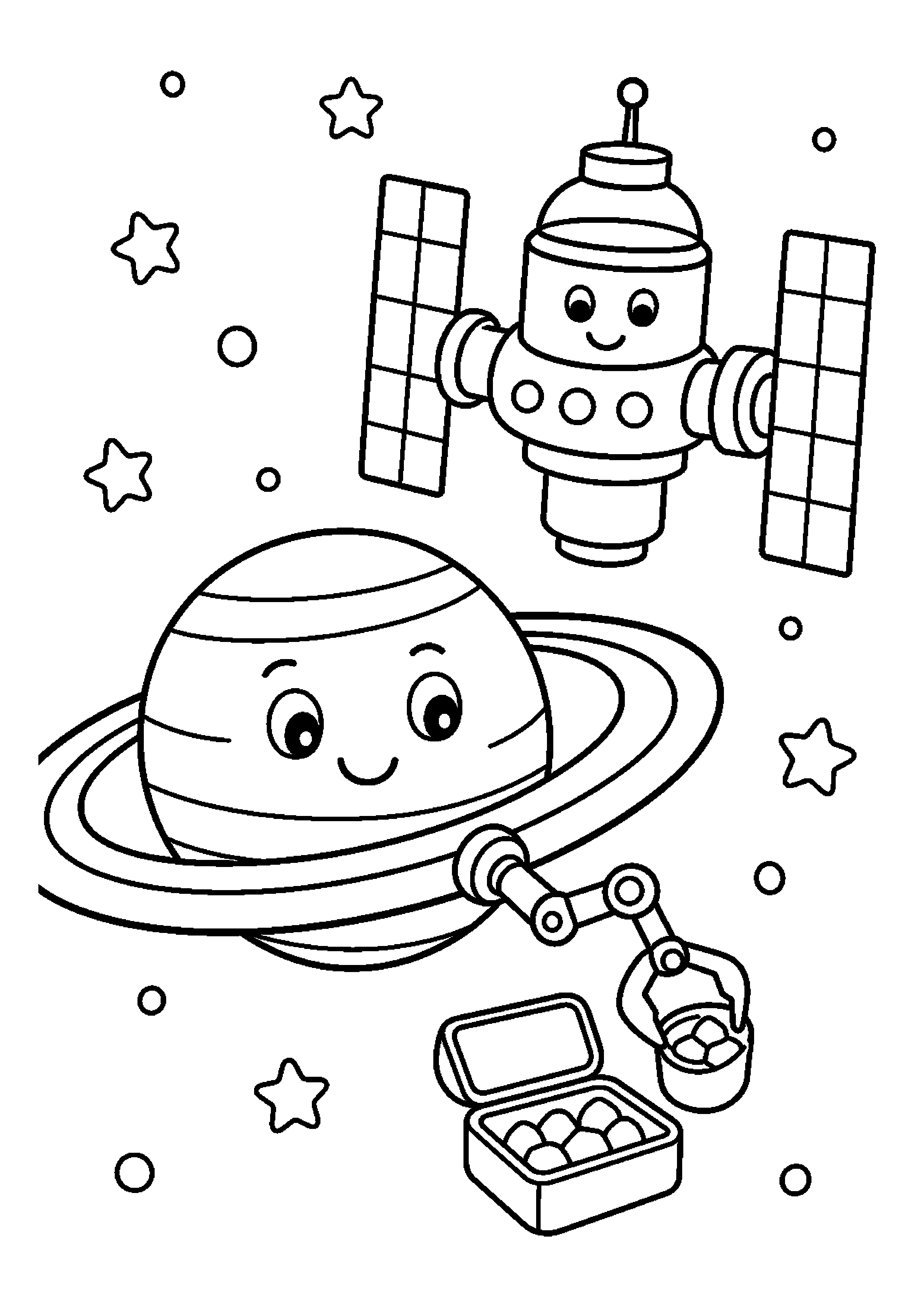 Saturn w ciekawej scenerii