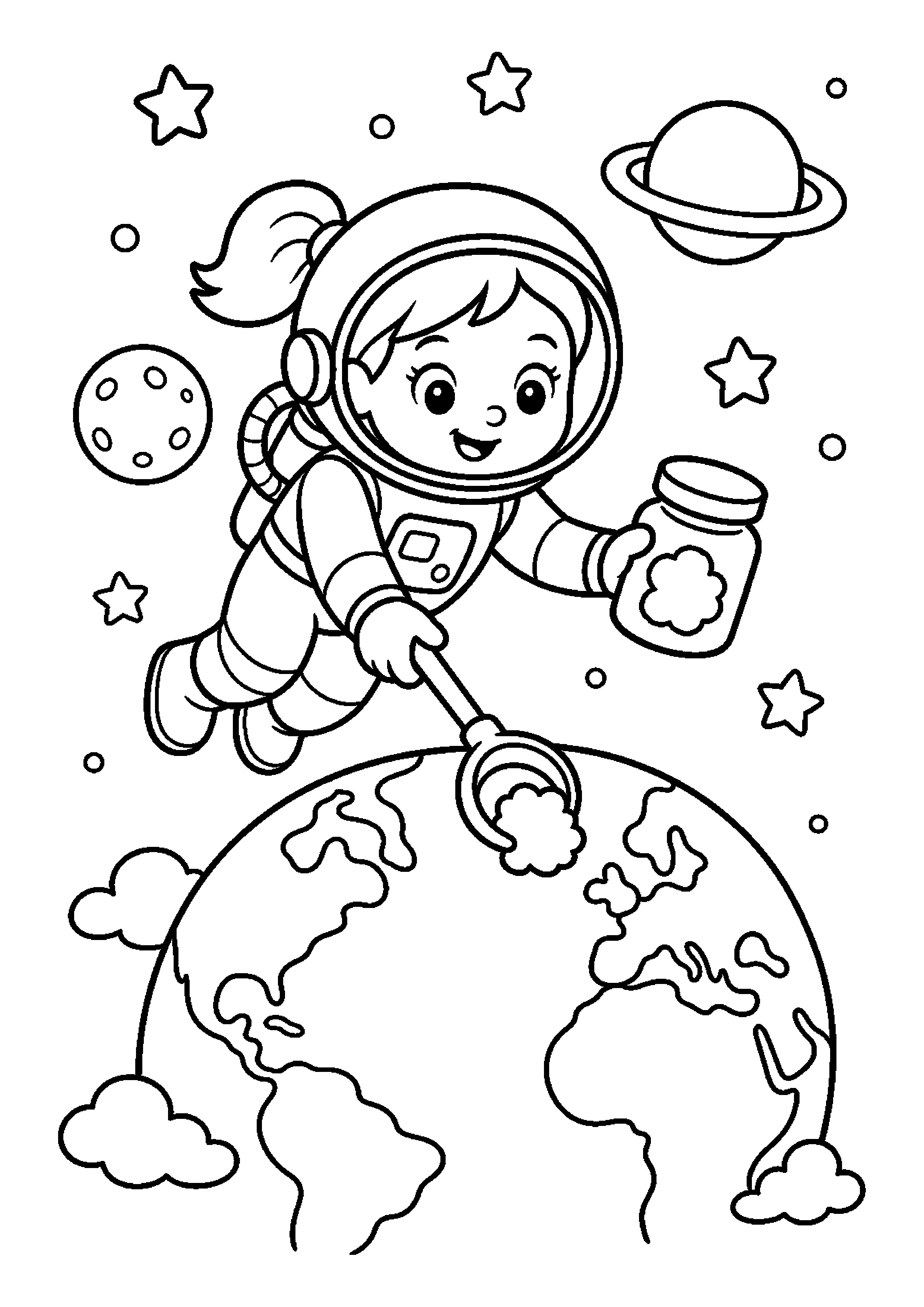 Astronautka w ciekawej scenerii
