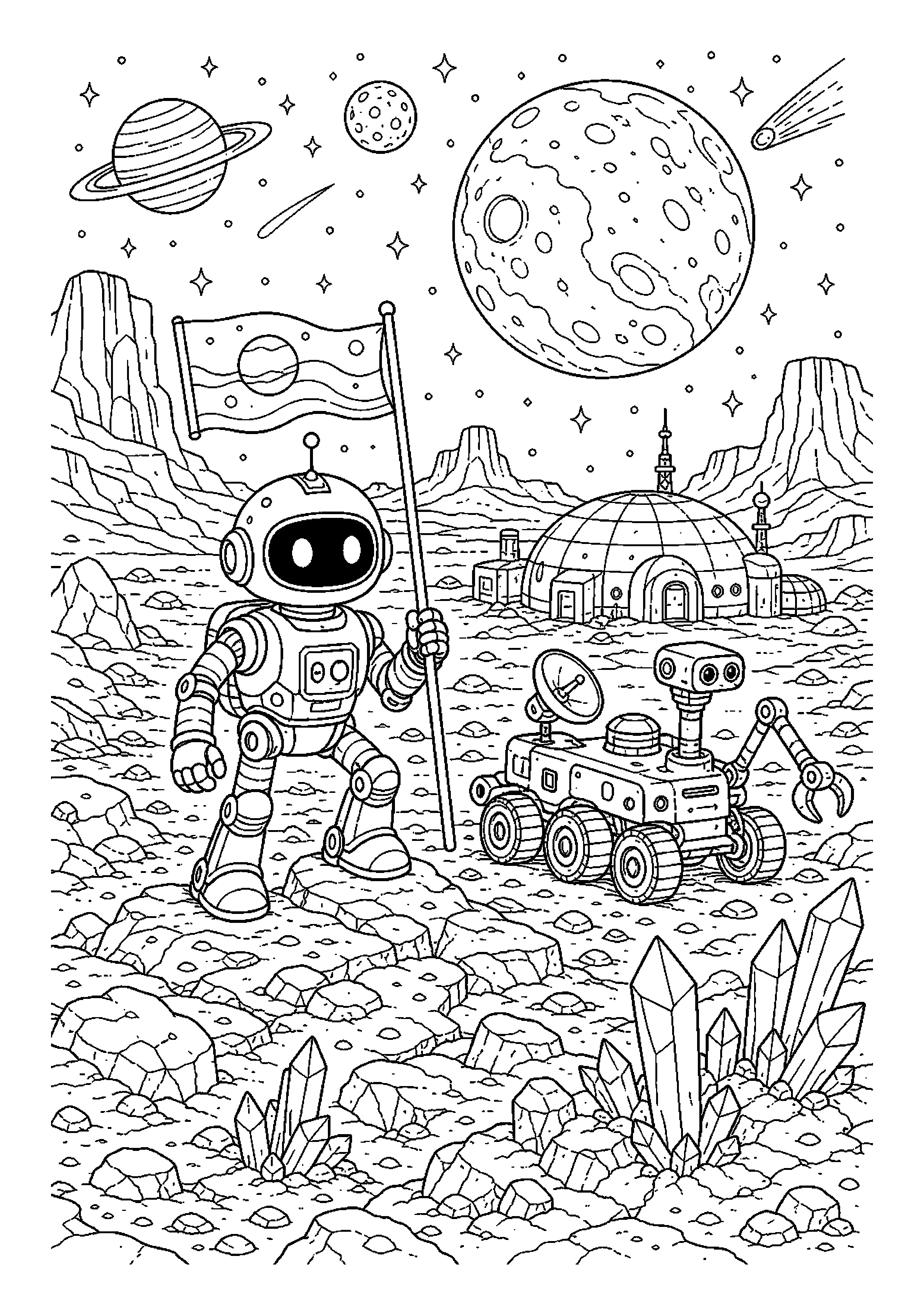 Robot kosmiczny na Marsie