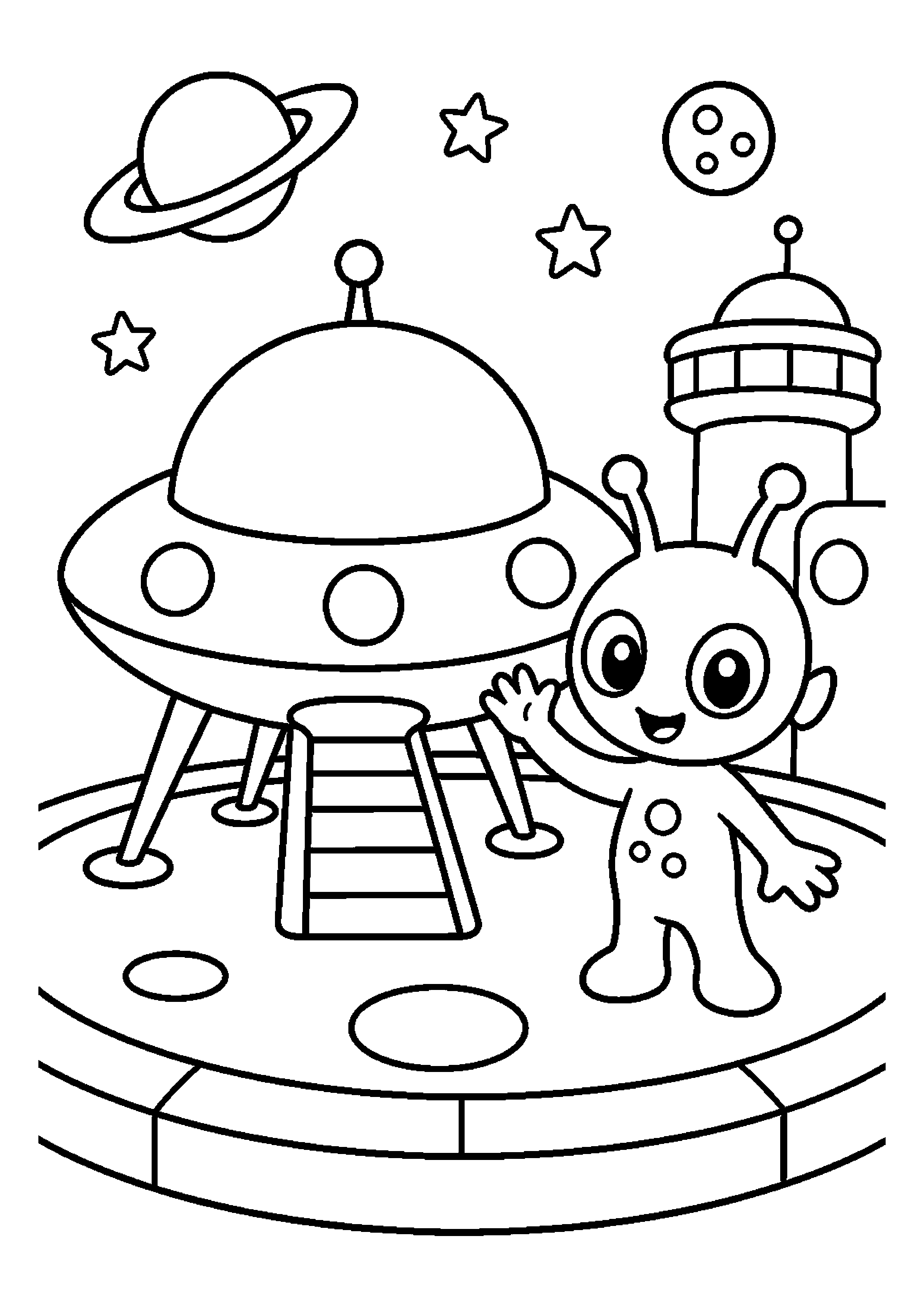 Ufo w ciekawej scenerii