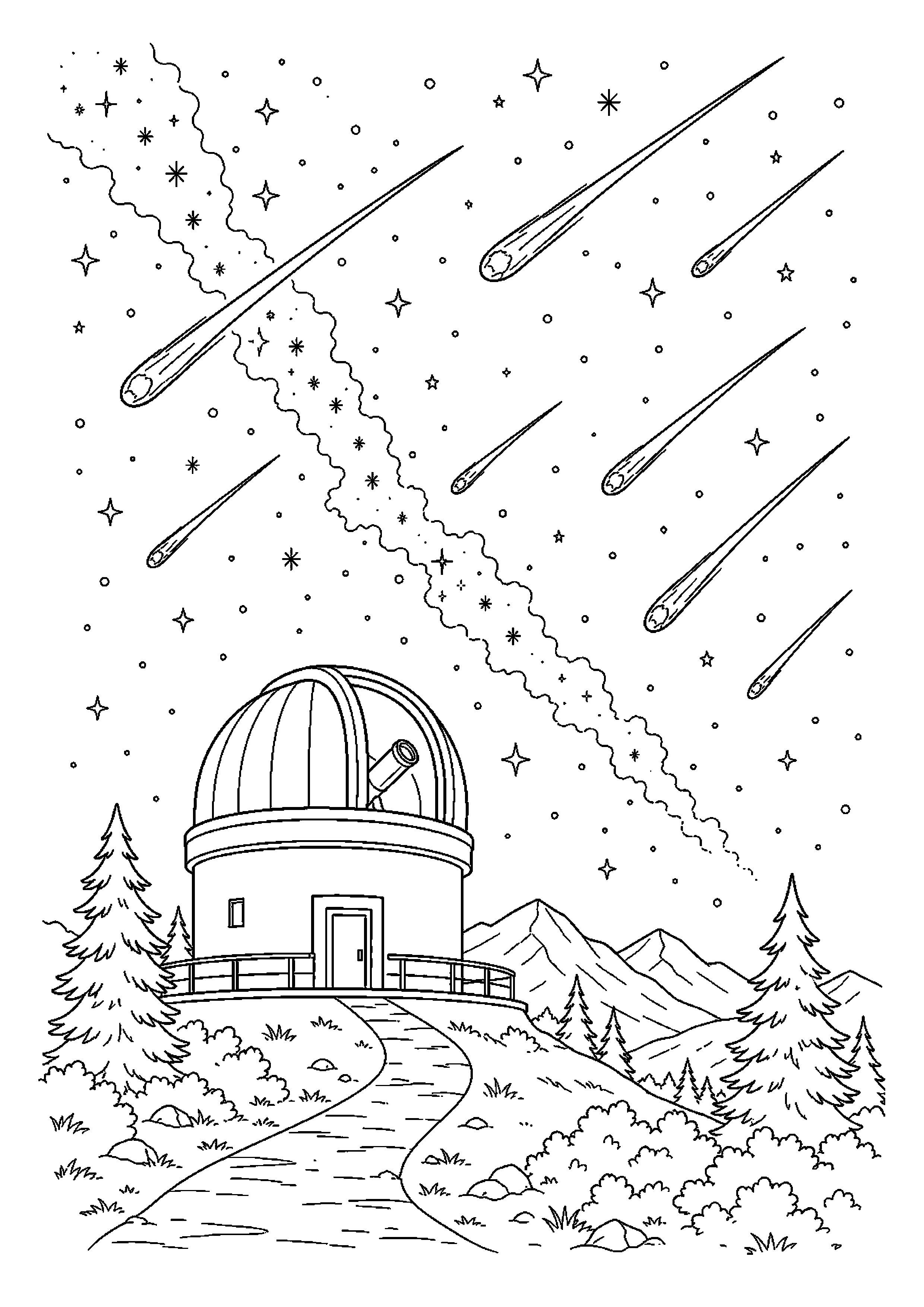 Rój meteorów – tworzy spokojną kompozycję astronomiczną