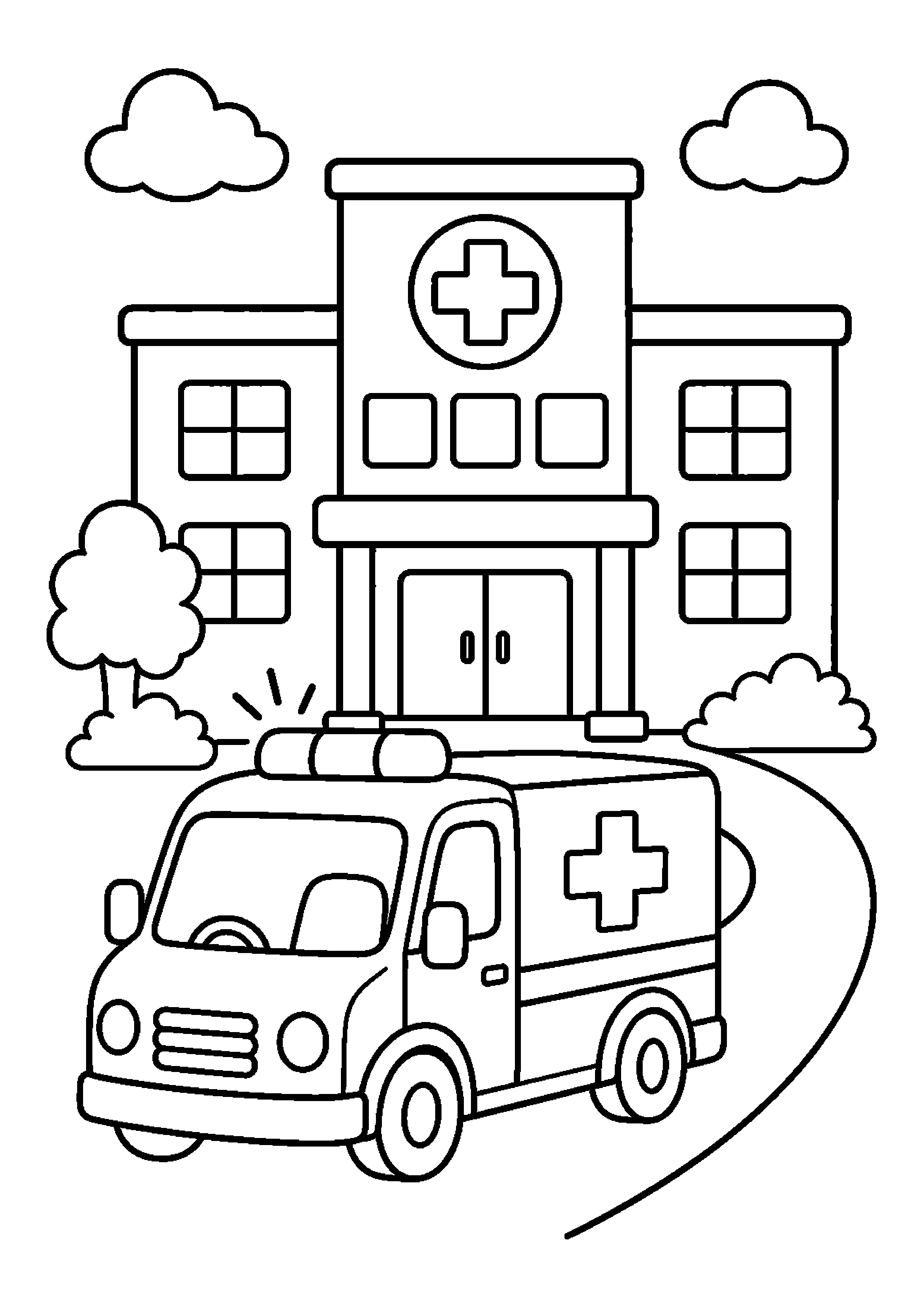 Szpital ma podjazd dla karetki w spokojny dzień