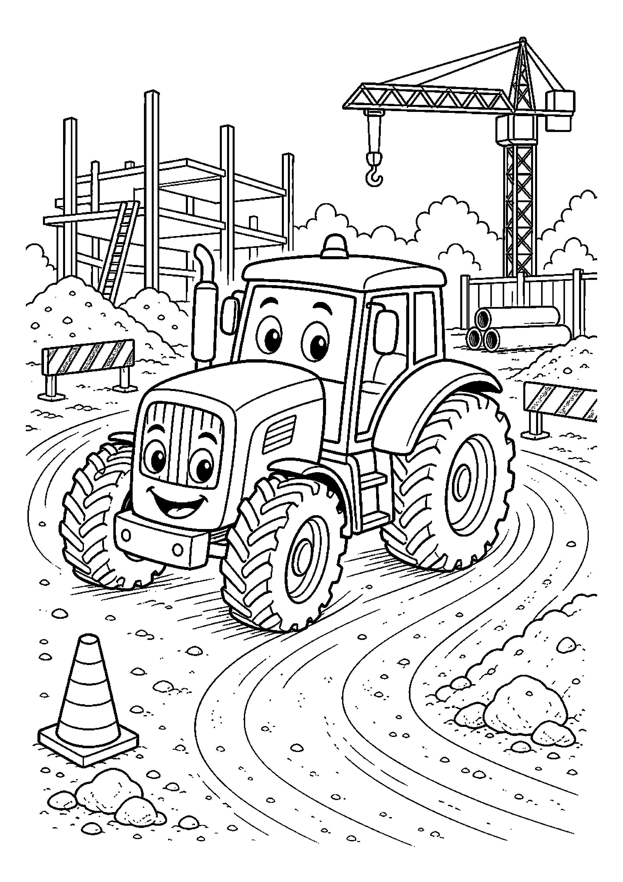 Traktor w ciekawej scenerii