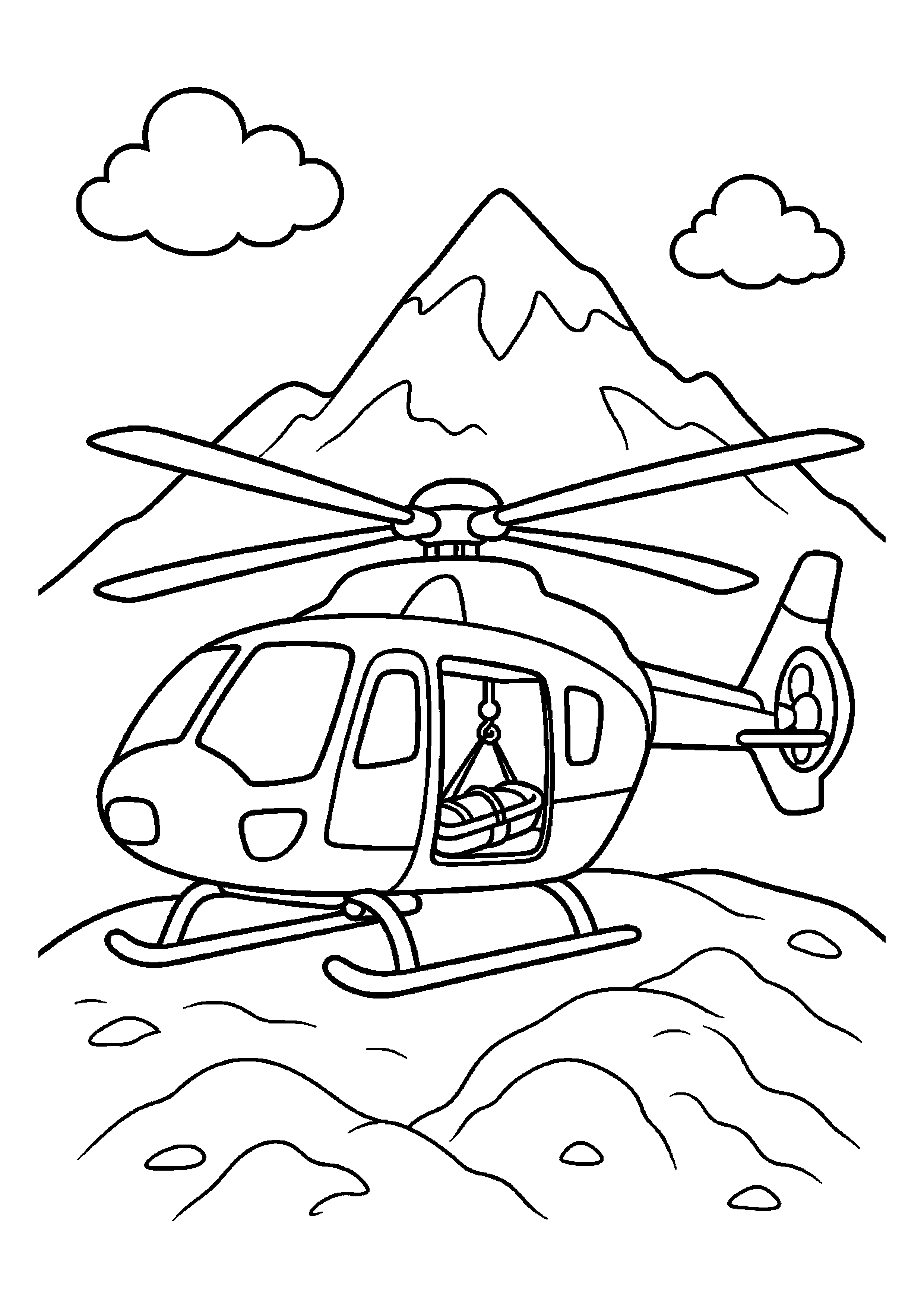 Helikopter ratownictwa górskiego przygotowuje się do startu