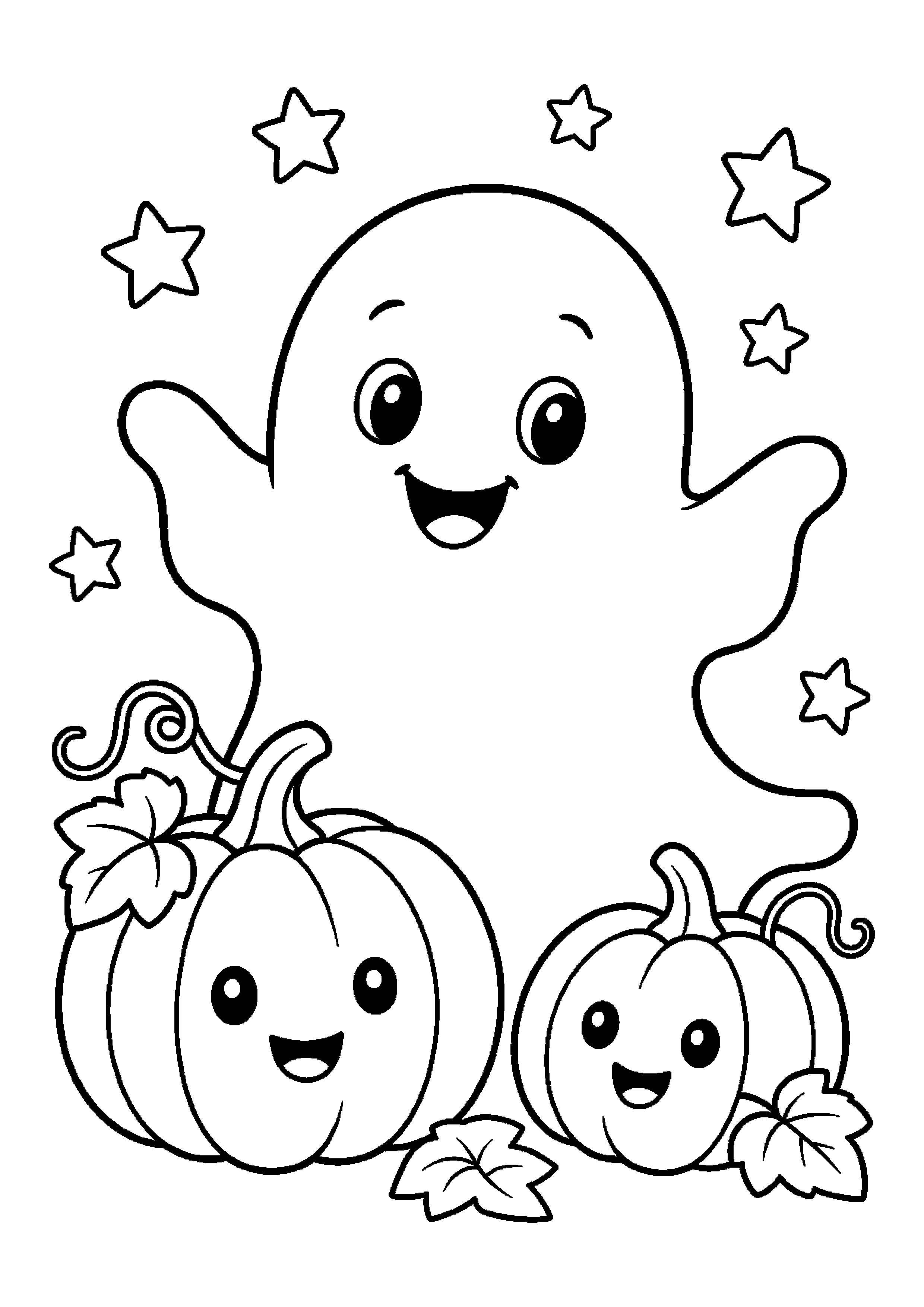 Halloweenowy przyjazny duszek – prosta wersja