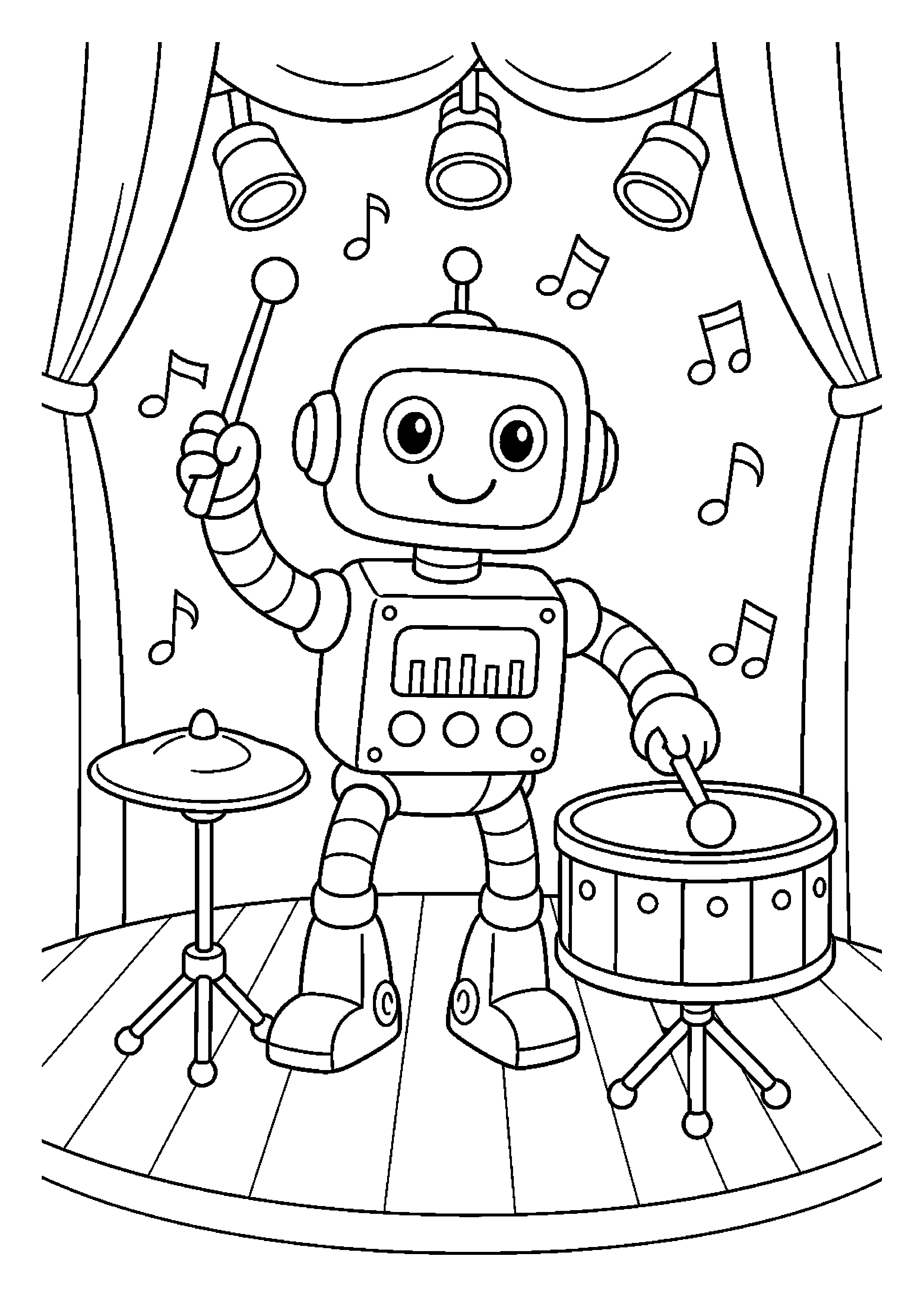 Robot muzyk tworzy rytm na scenie