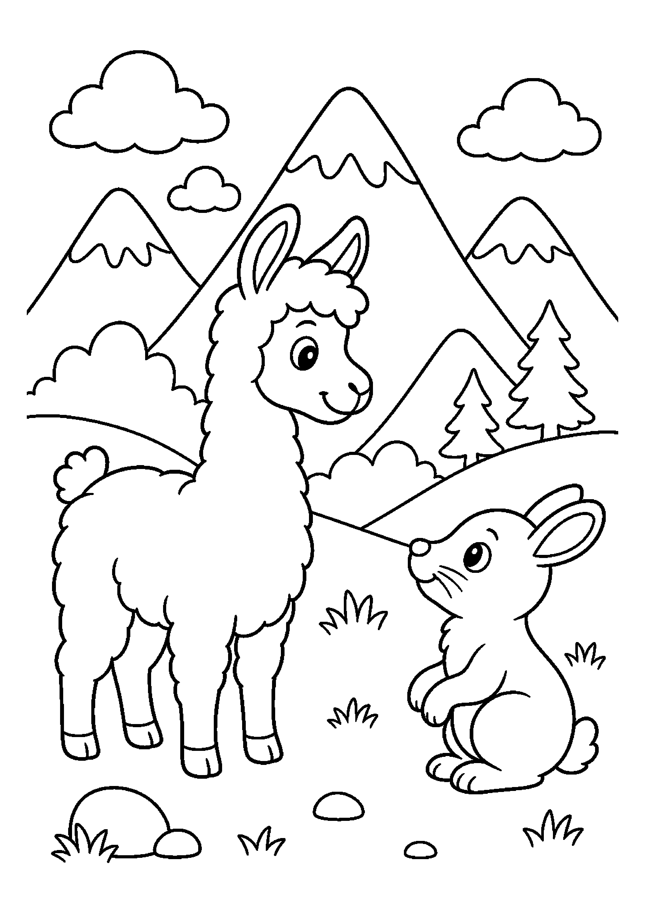 Lama w ciekawej scenerii