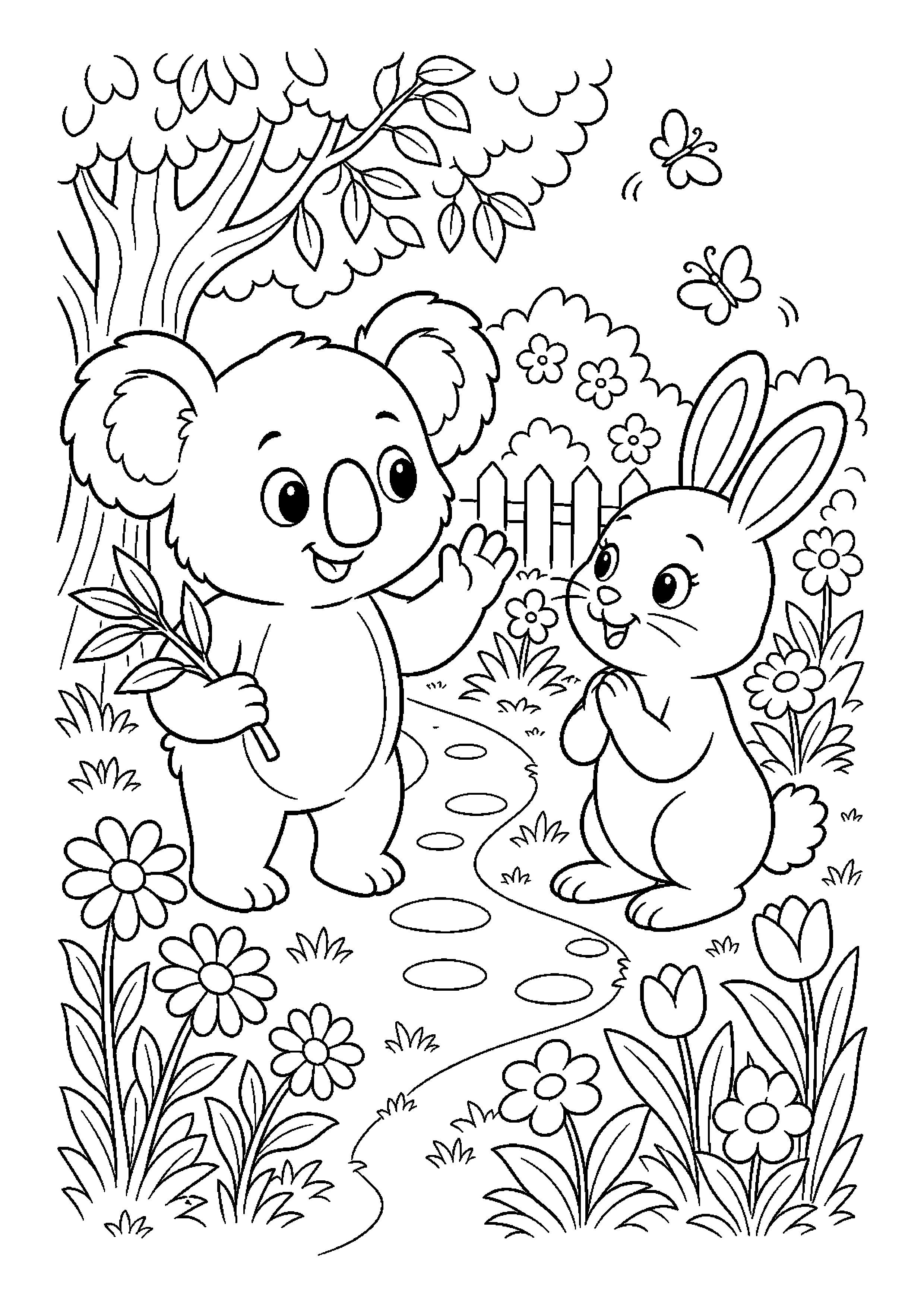 Koala w ciekawej scenerii