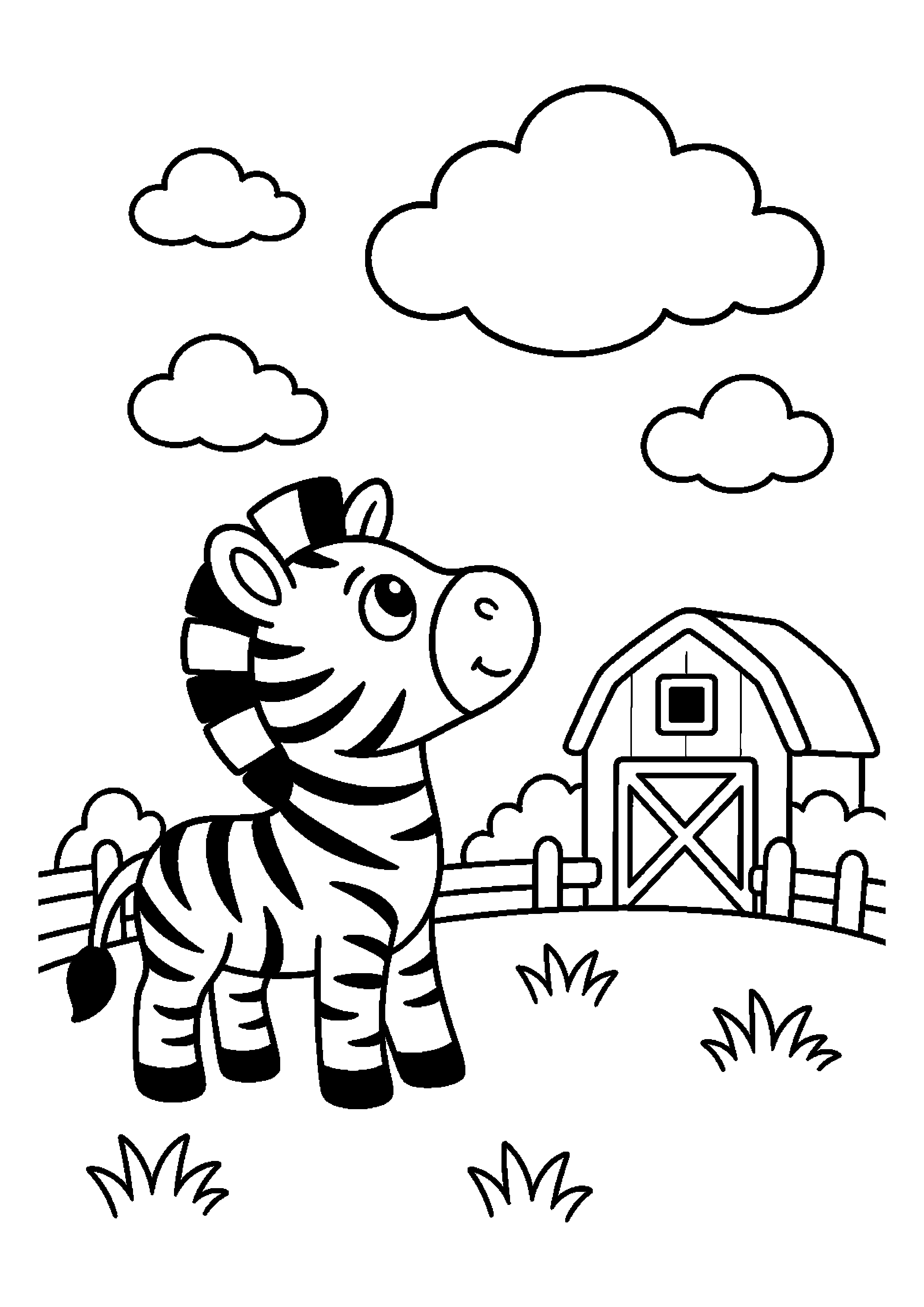 Zebra na farmie