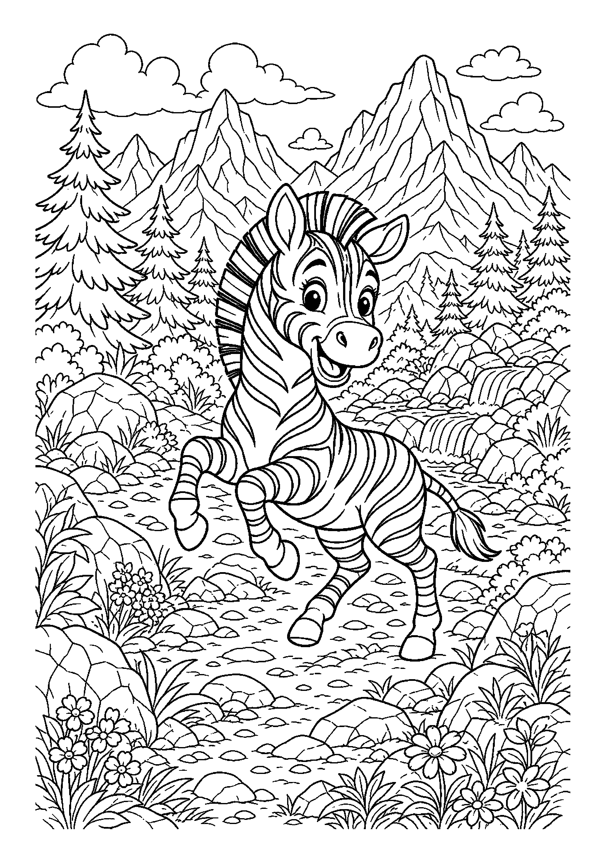 Zebra podczas niezwykłej przygody