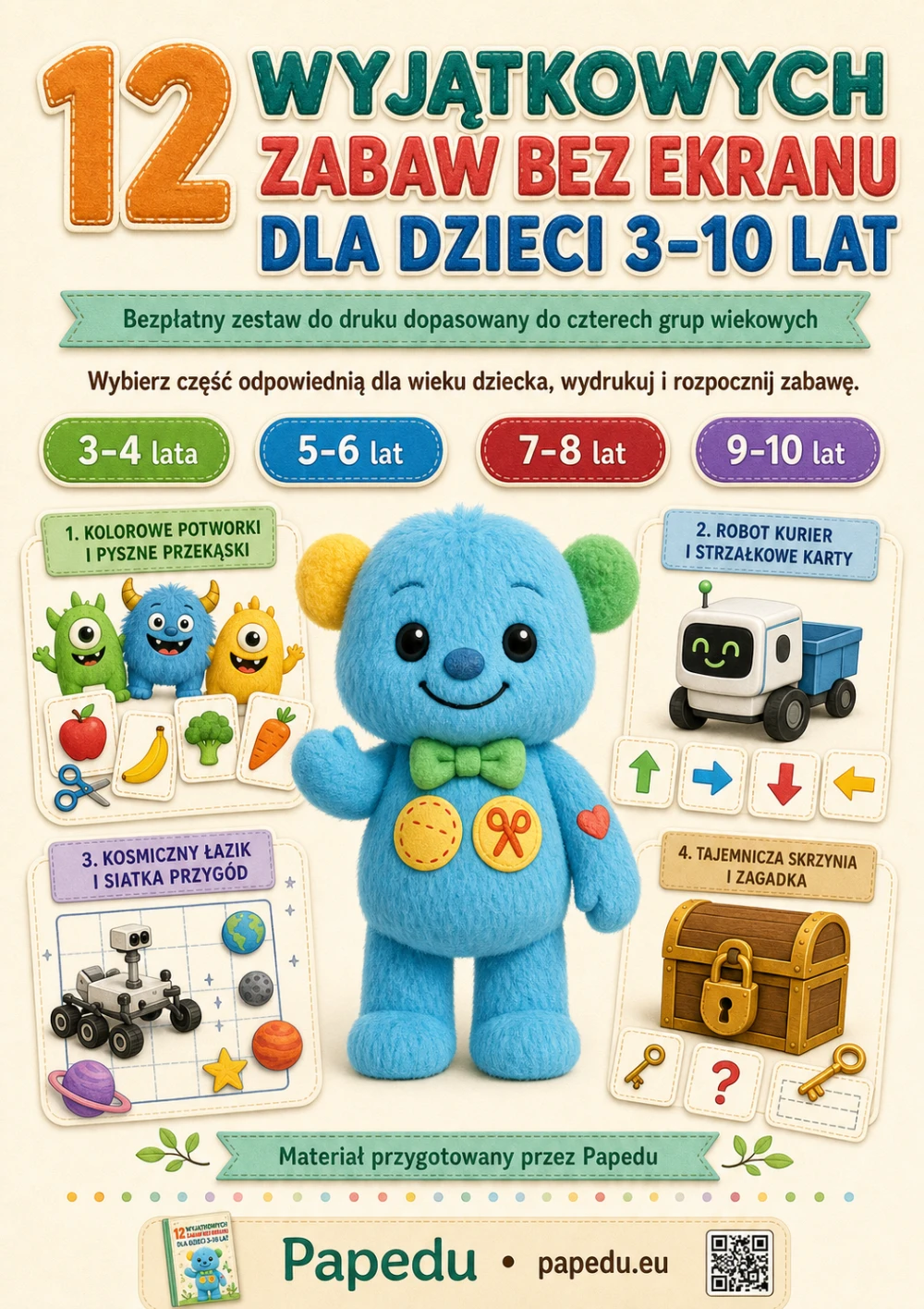 12 wyjątkowych zabaw bez ekranu dla dzieci 3–10 lat
